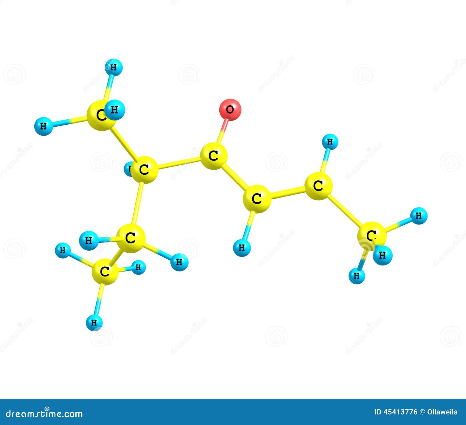 Filbertone Molecule Isolated on White Stock Illustration Illustration