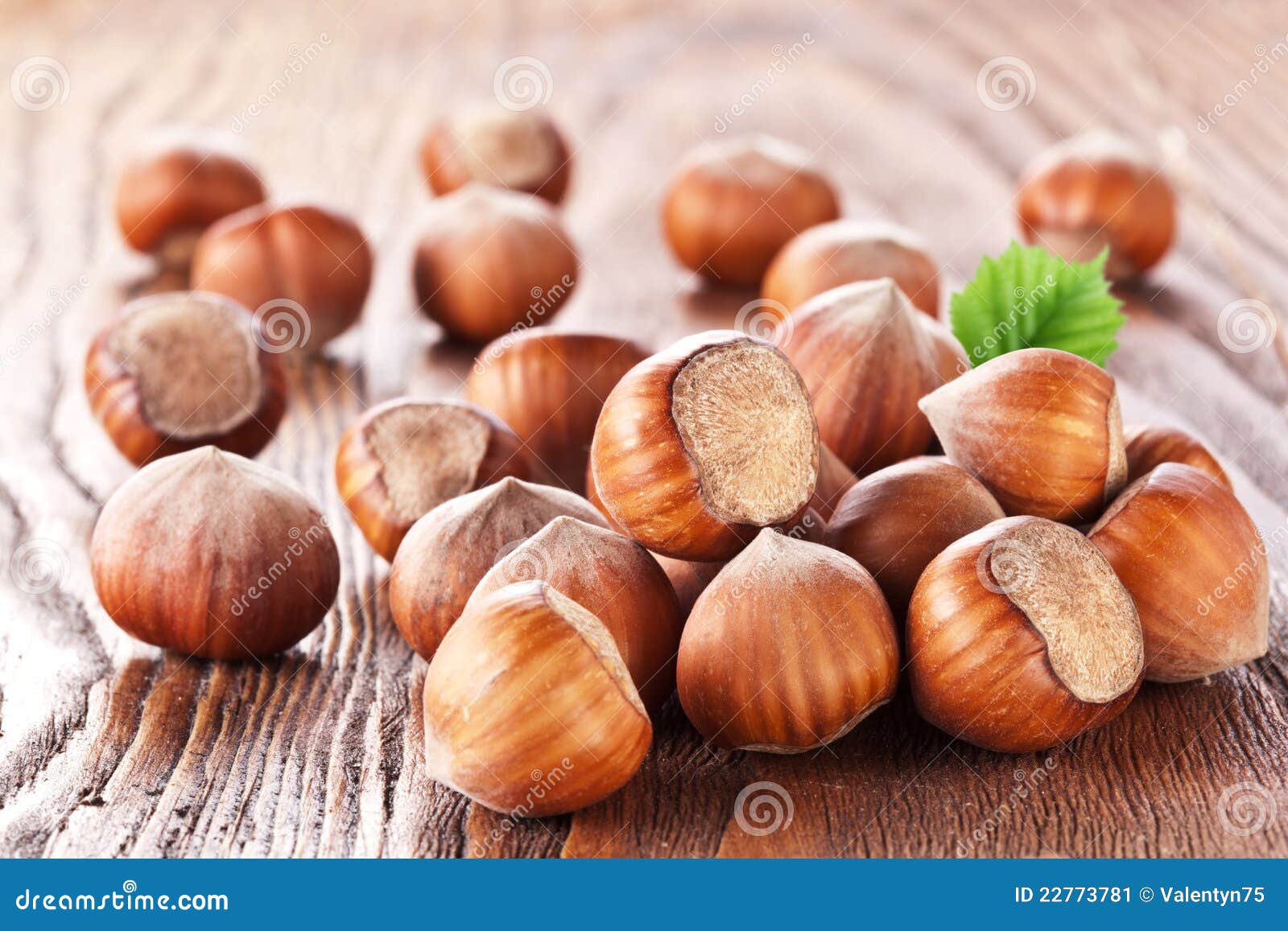 Filberts on a Wooden Table. Stock Image Image of isolated, natural