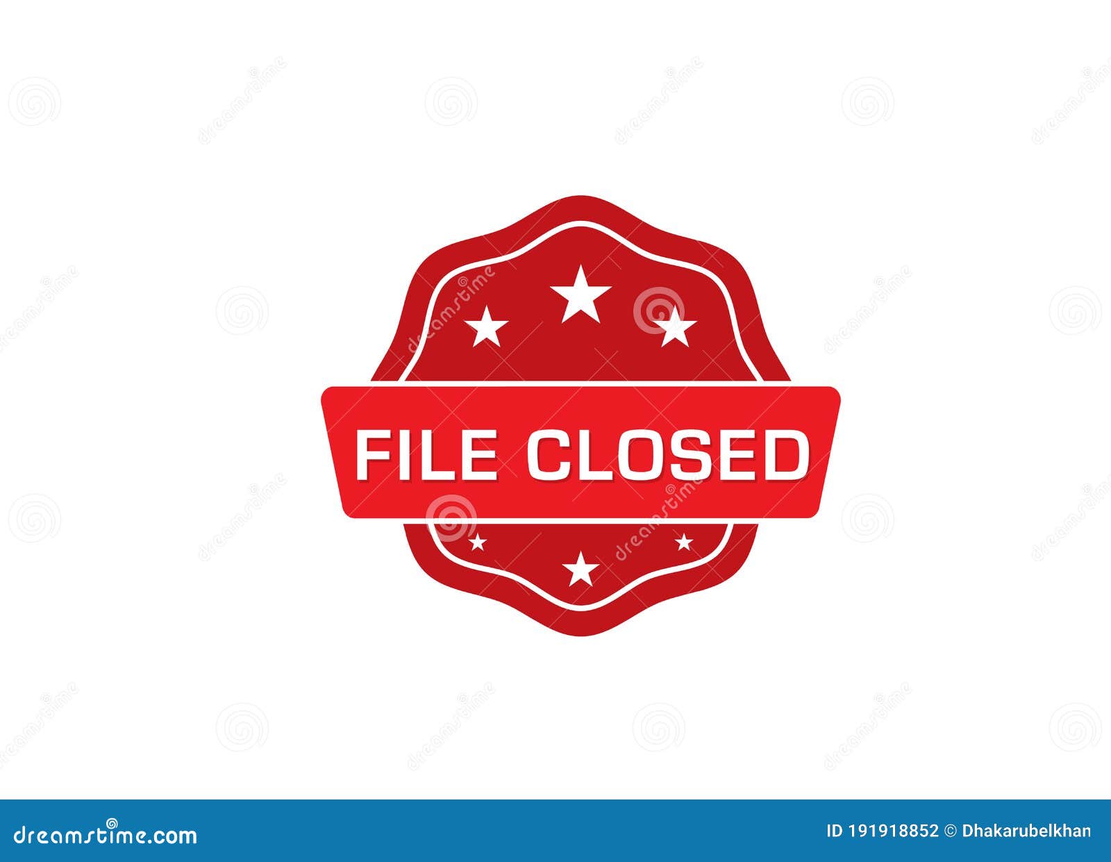 File Closed Stamp,File Closed Rubber Stamp, Stock Vector - Illustration