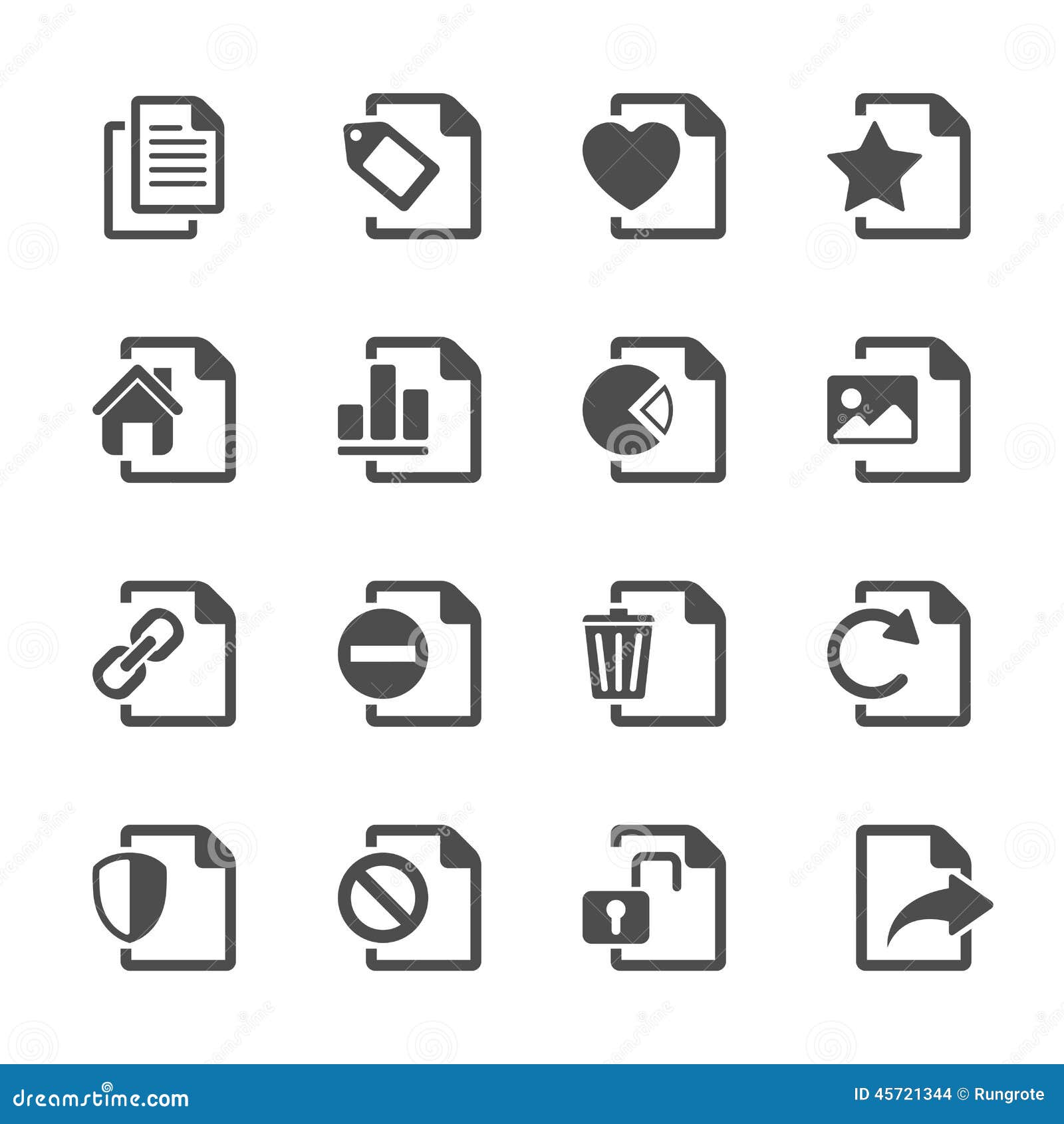 file document icon set 2,  eps10.