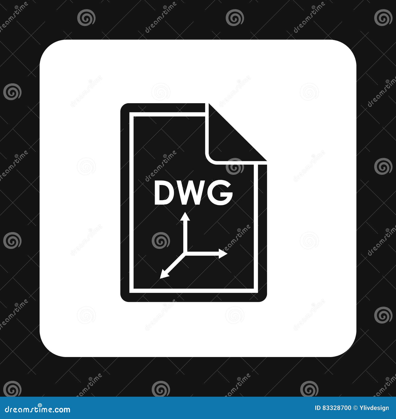 file dwg icon, simple style