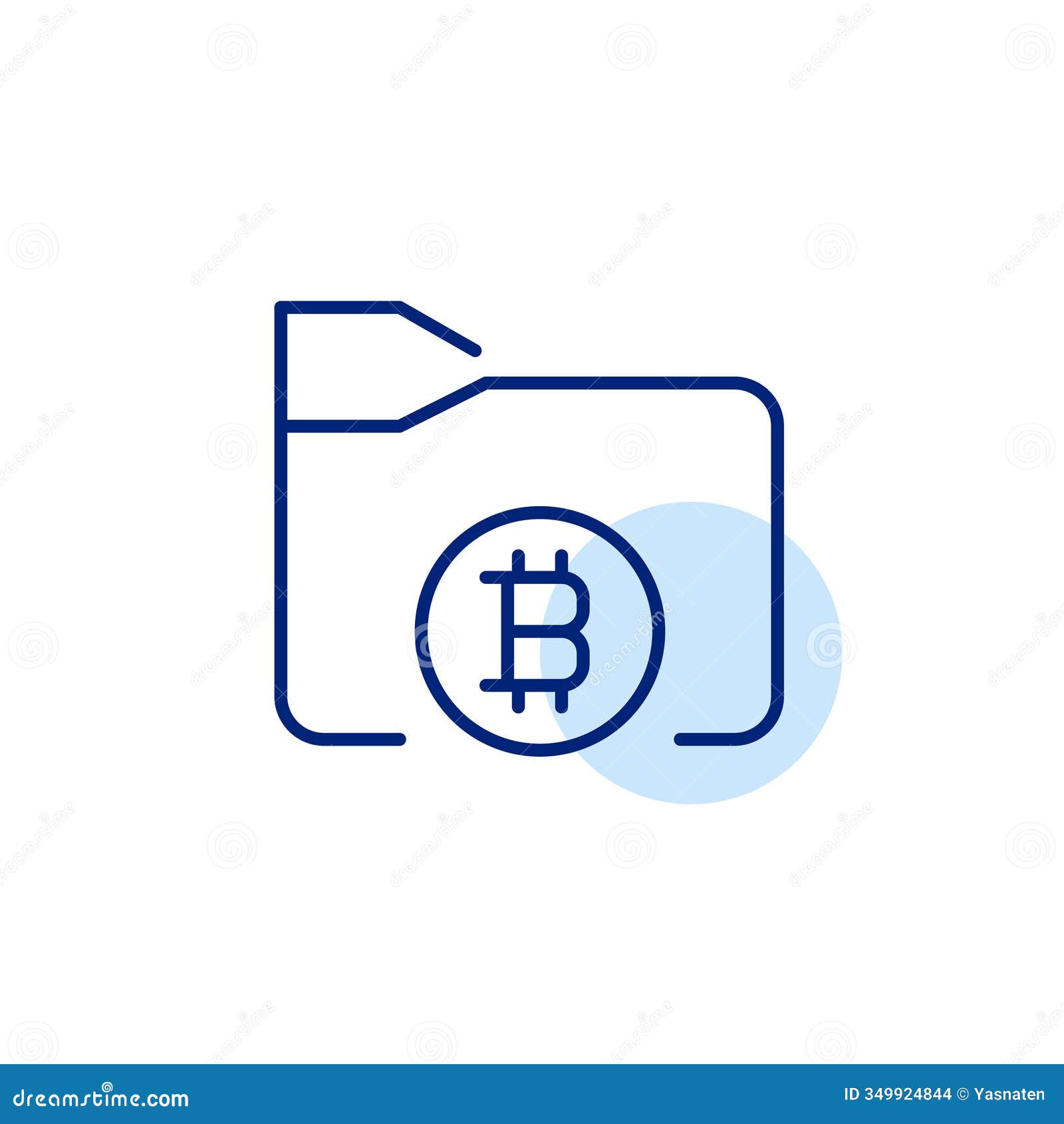 File Folder with Bitcoin Symbol. Cryptocurrency Archive. Valuable Data  Storage Stock Vector - Illustration of paying, cryptocurrency: 349924844
