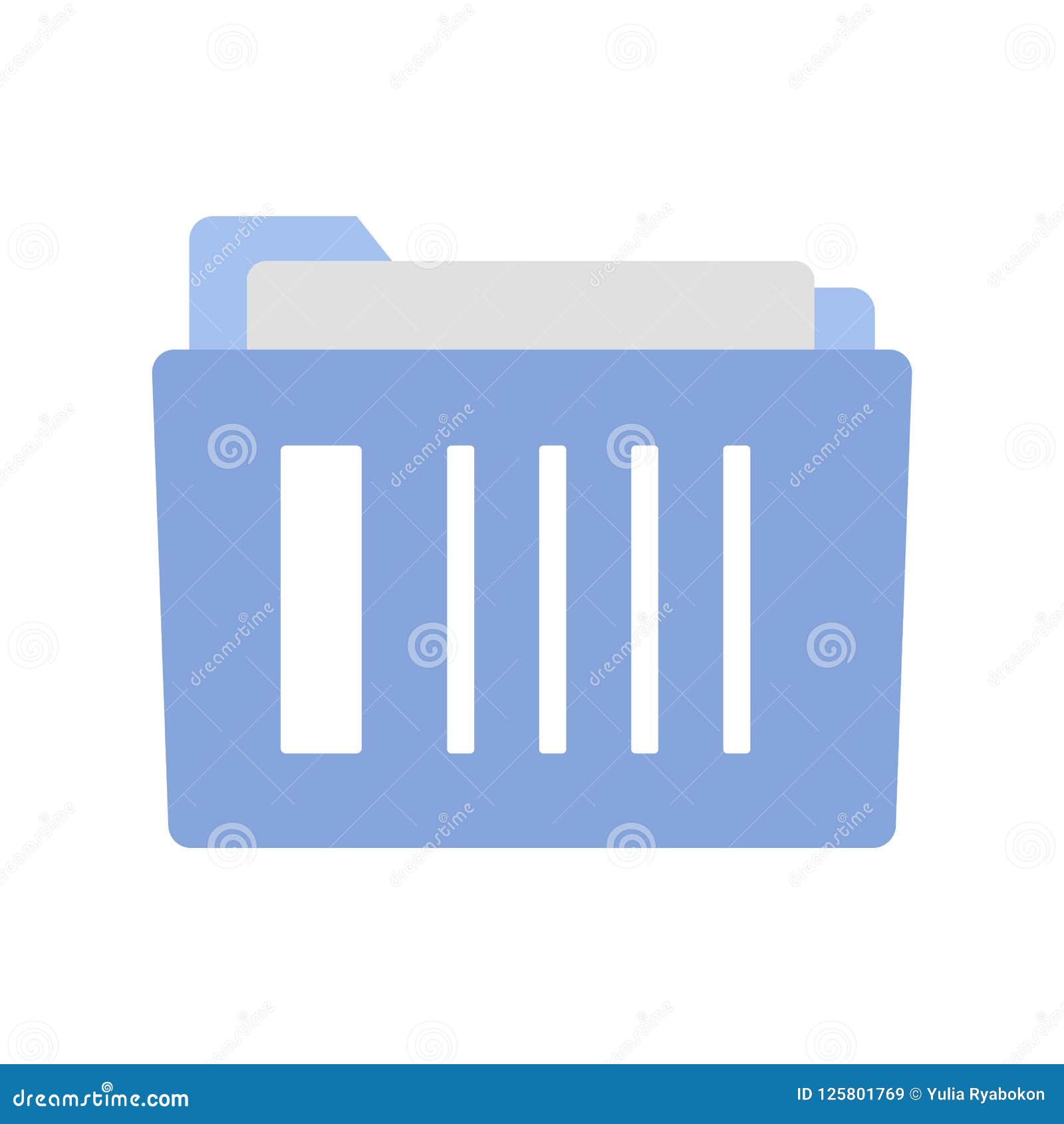 File folder flat icon stock illustration. Illustration of isolated
