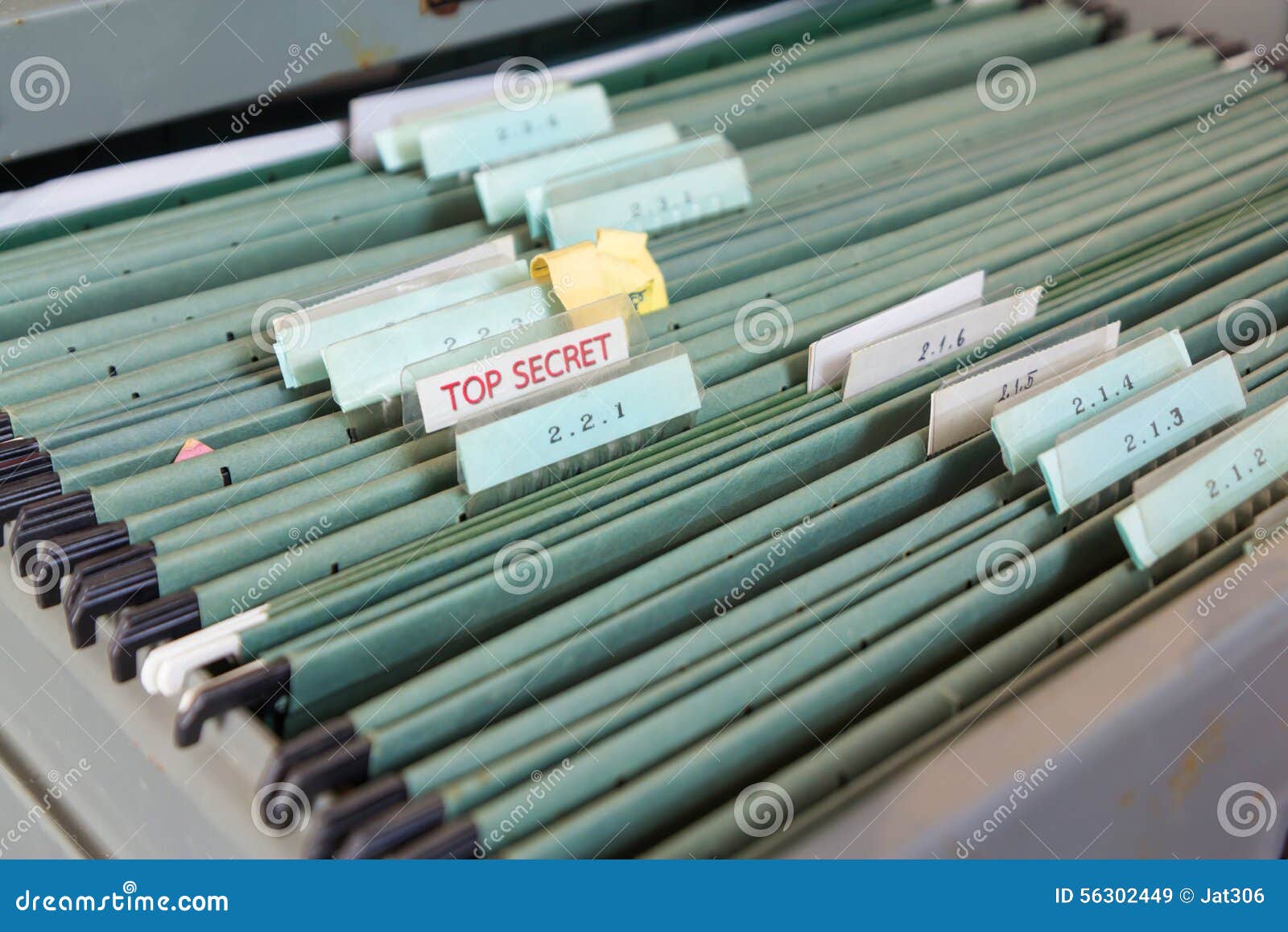 File Folders In A Filing Cabinet Stock Image Image Of Cabinet