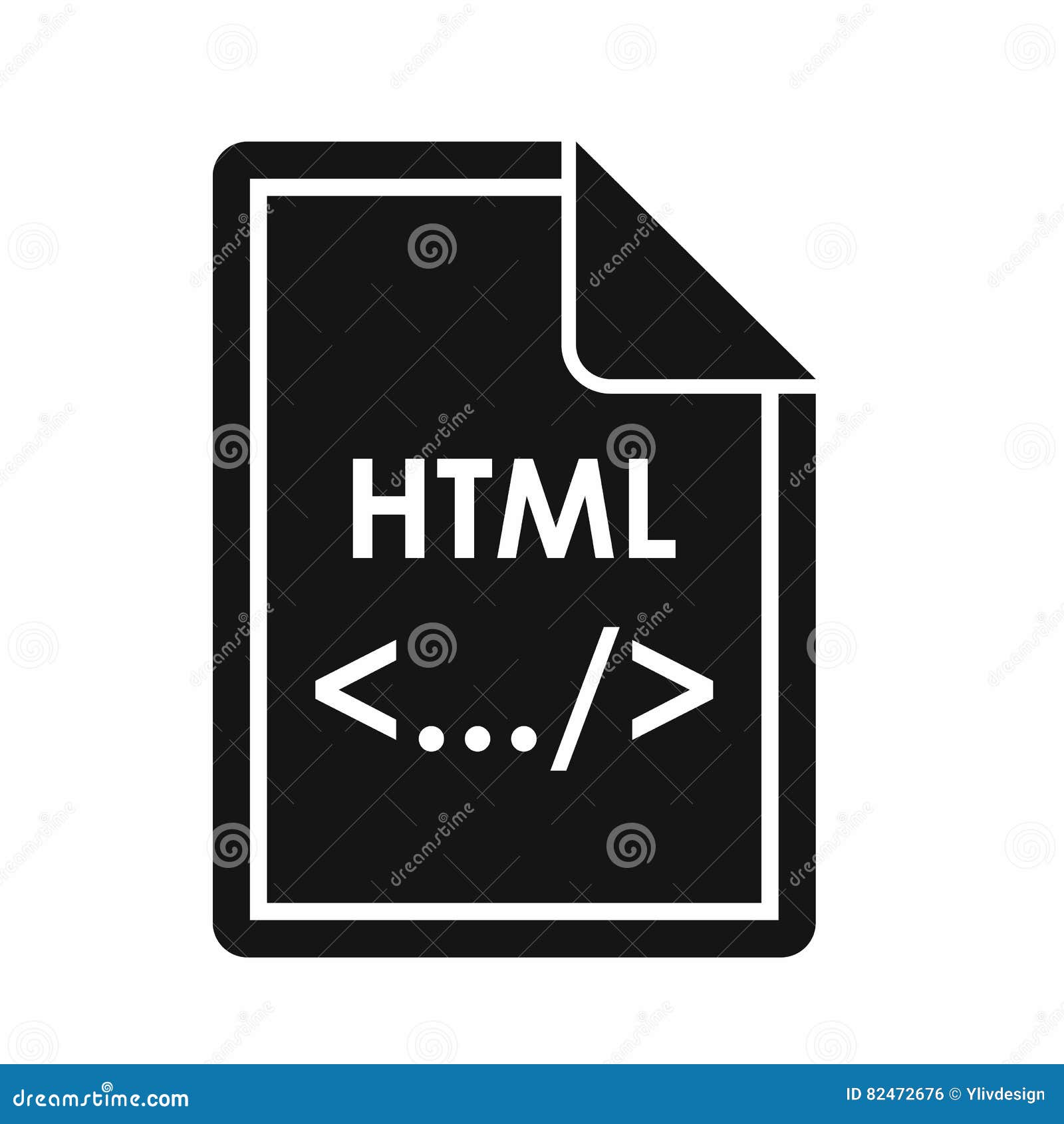 Download File HTML Icon, Simple Style Stock Vector - Illustration ...