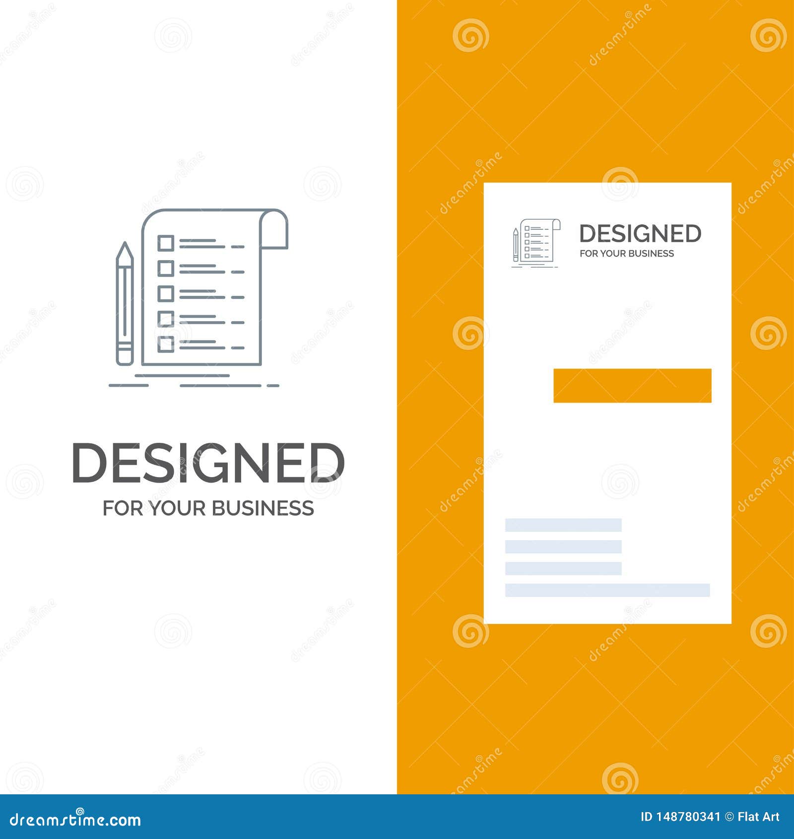 File, Report, Invoice, Card, Checklist Grey Logo Design and With Regard To Invoice Checklist Template