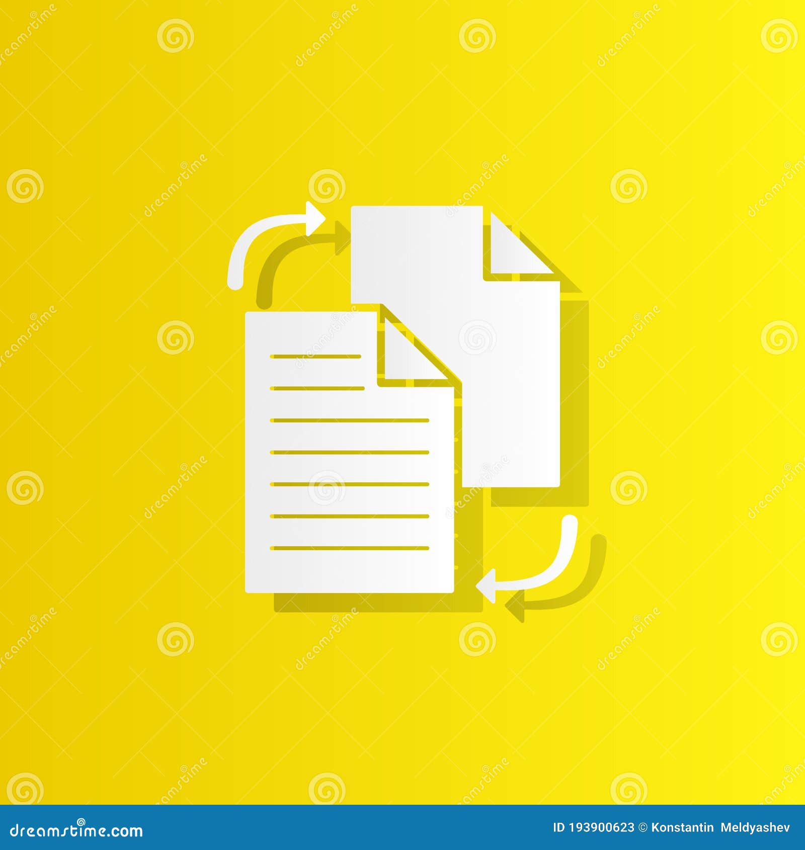 File Sharing in Style White Icon with Shadow Stock Vector ...