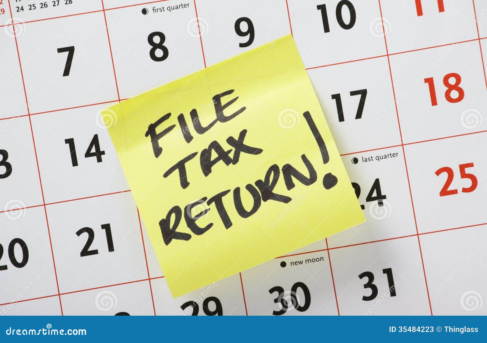 file-tax-return-stock-image-image-of-page-date-records-35484223