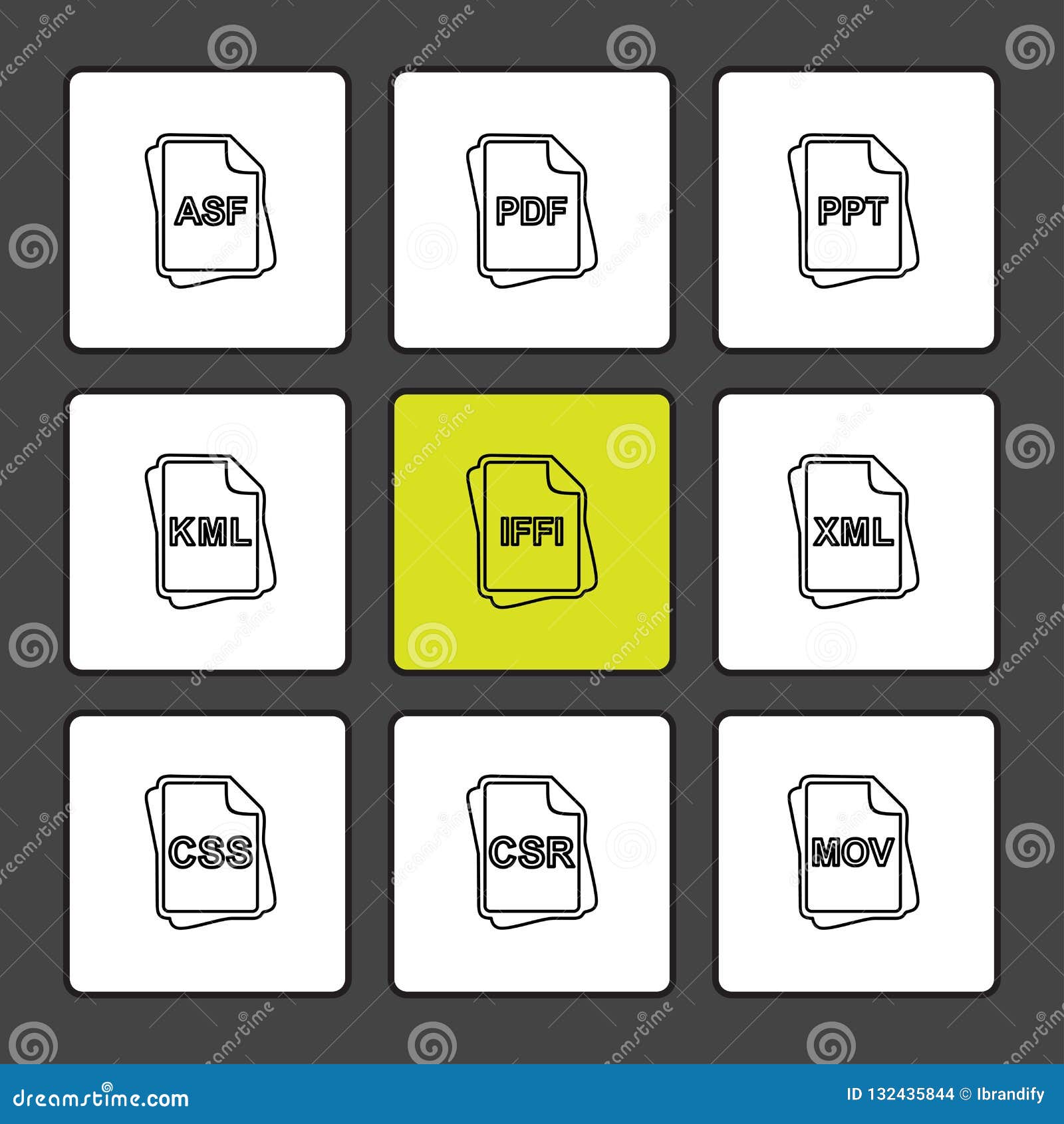 Download File Type , Files , Documents , Eps Icons Set Vector Stock ...