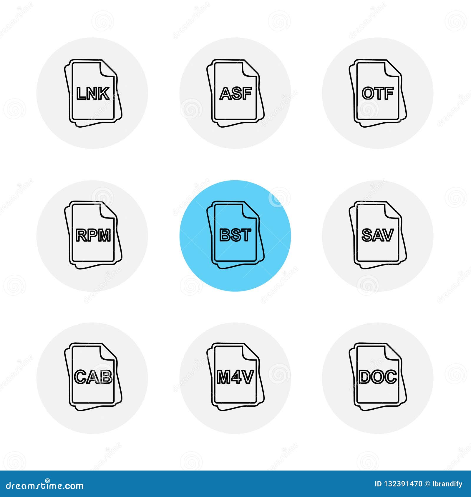 Download File Type , Files , Documents , Eps Icons Set Vector Stock ...