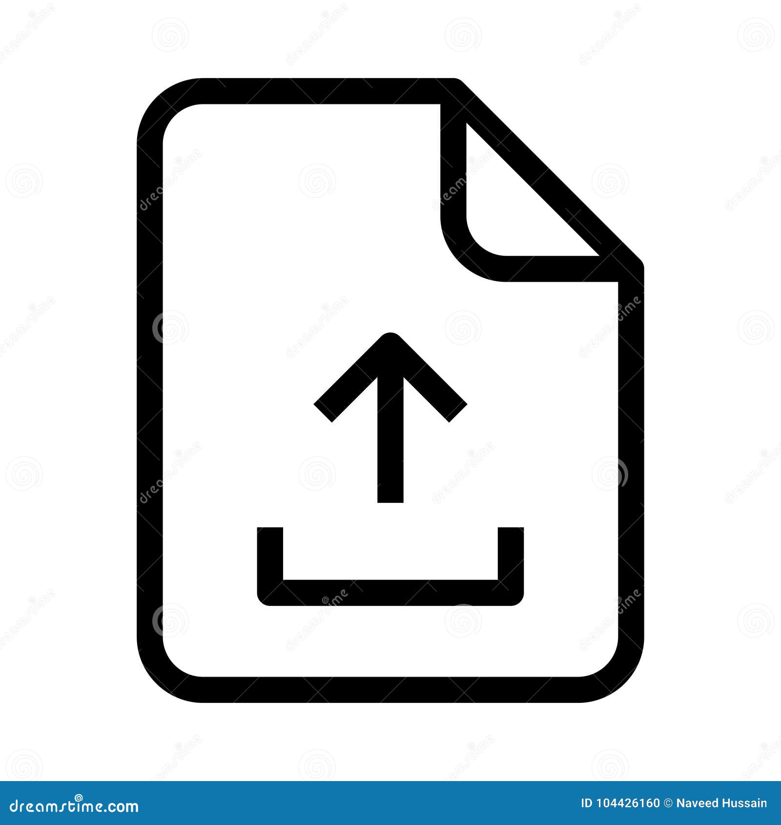 file upload line  icon