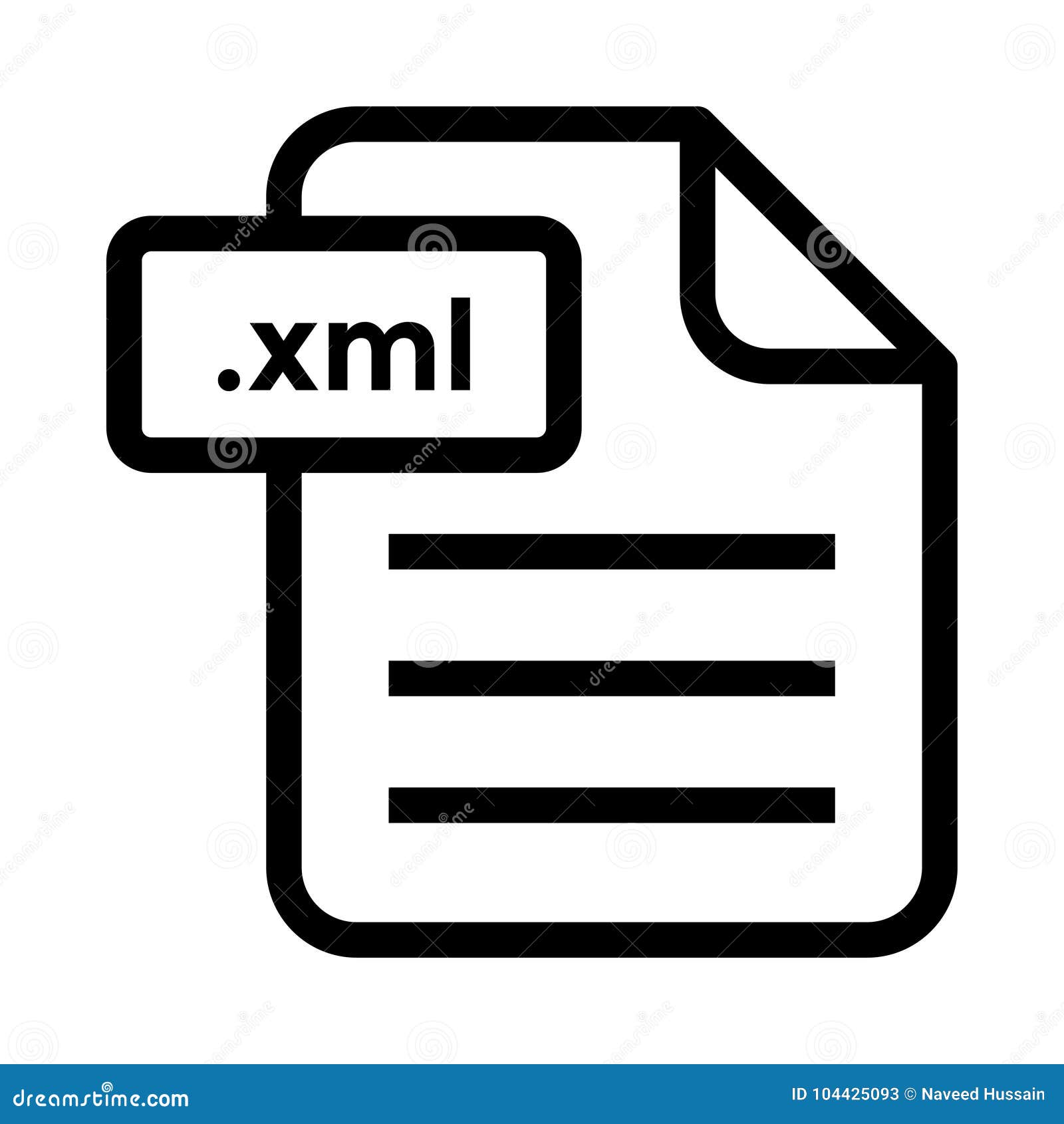 File Xml Line Icon Stock Illustration Illustration Of Business