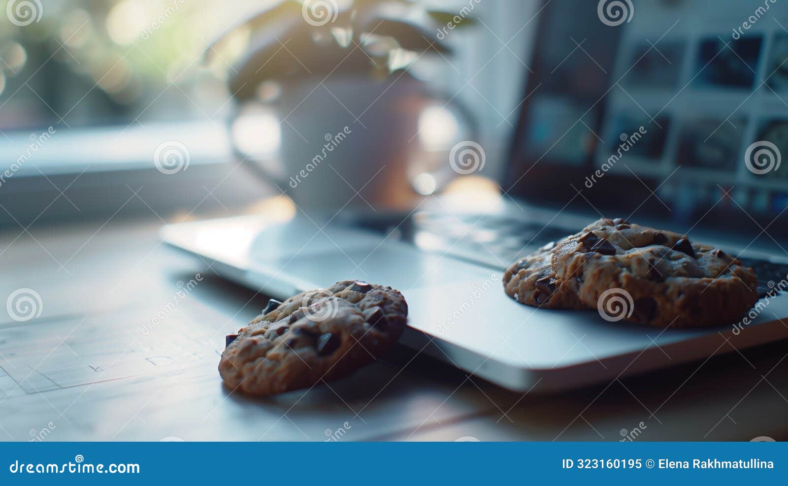 files cookie: laptop with cookies in it