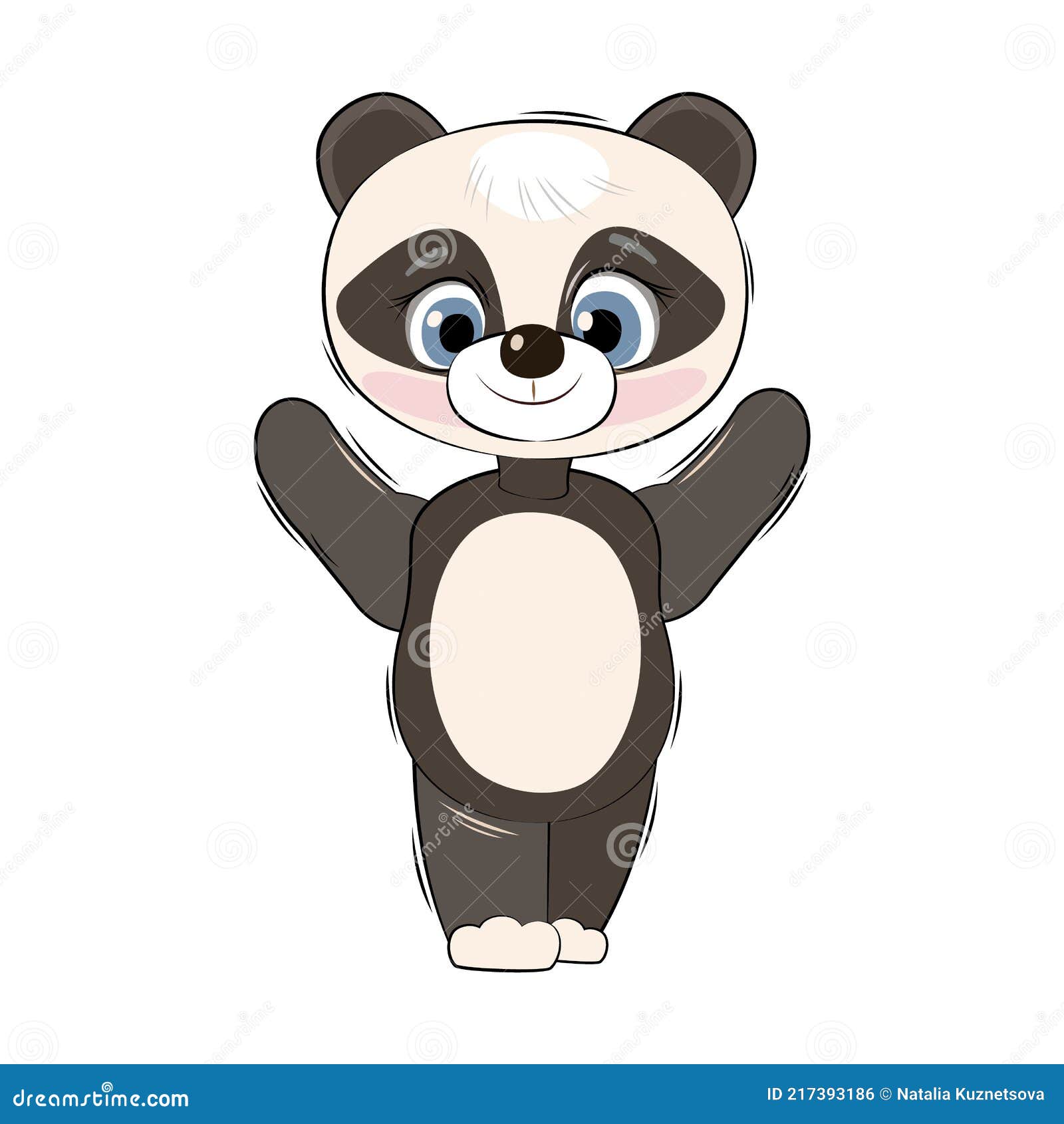Panda legal dos desenhos animados. Arte Animal.