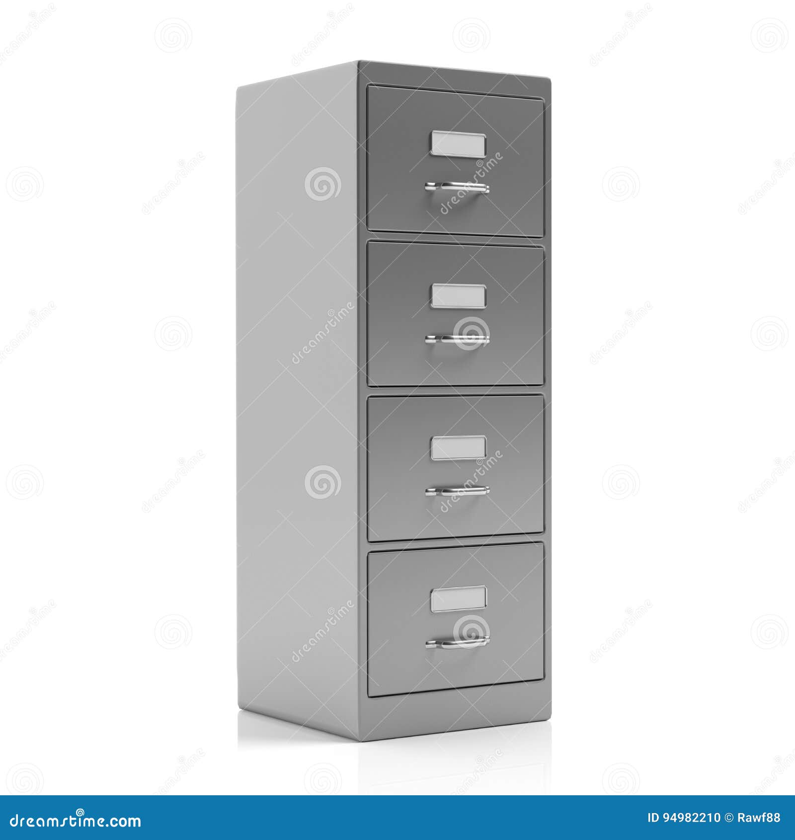 Filing Isolated on White Background. 3d Illustration Stock