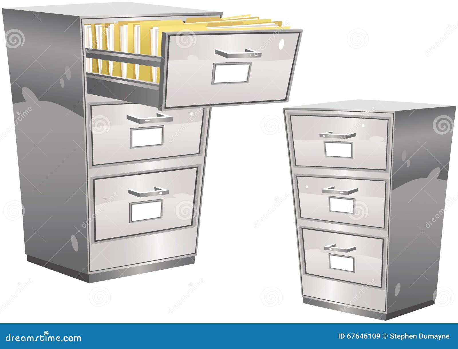 Filing Cabinet Stock Vector Illustration Of File Equipment