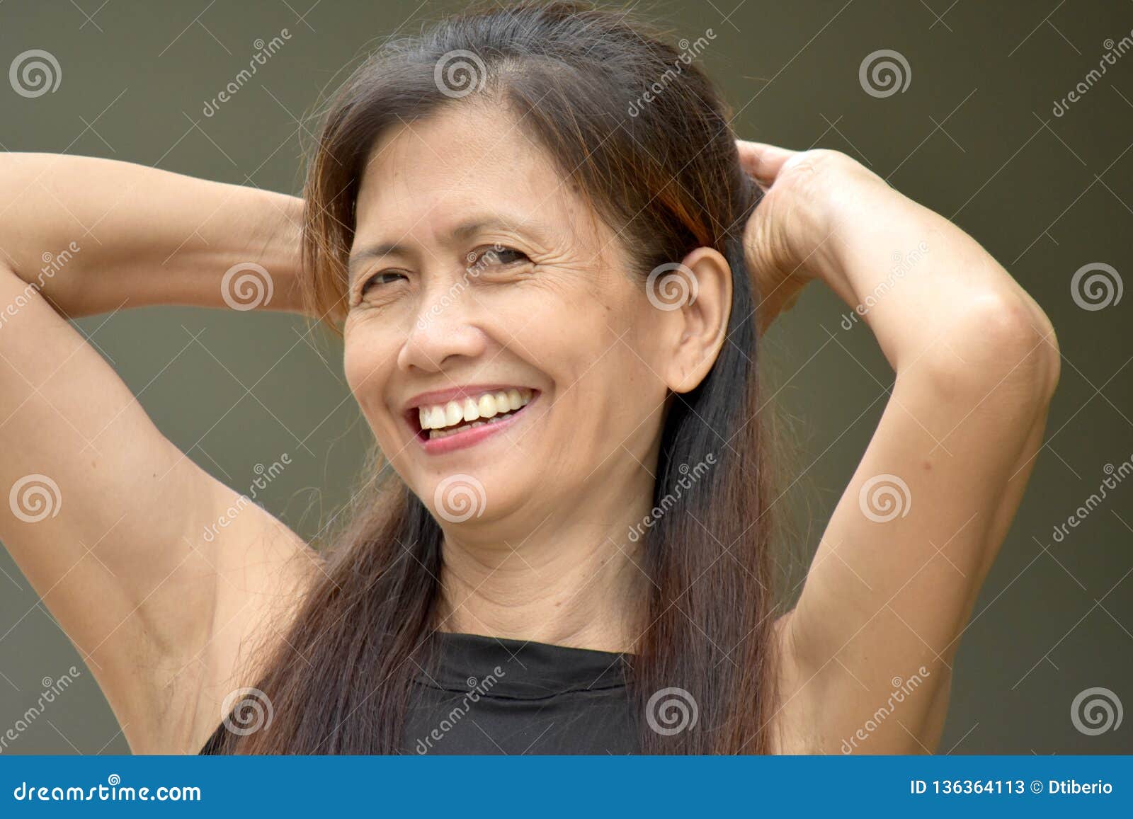 Filipina Female Senior Relaxing Stock Image Image Of Filipino Older 136364113