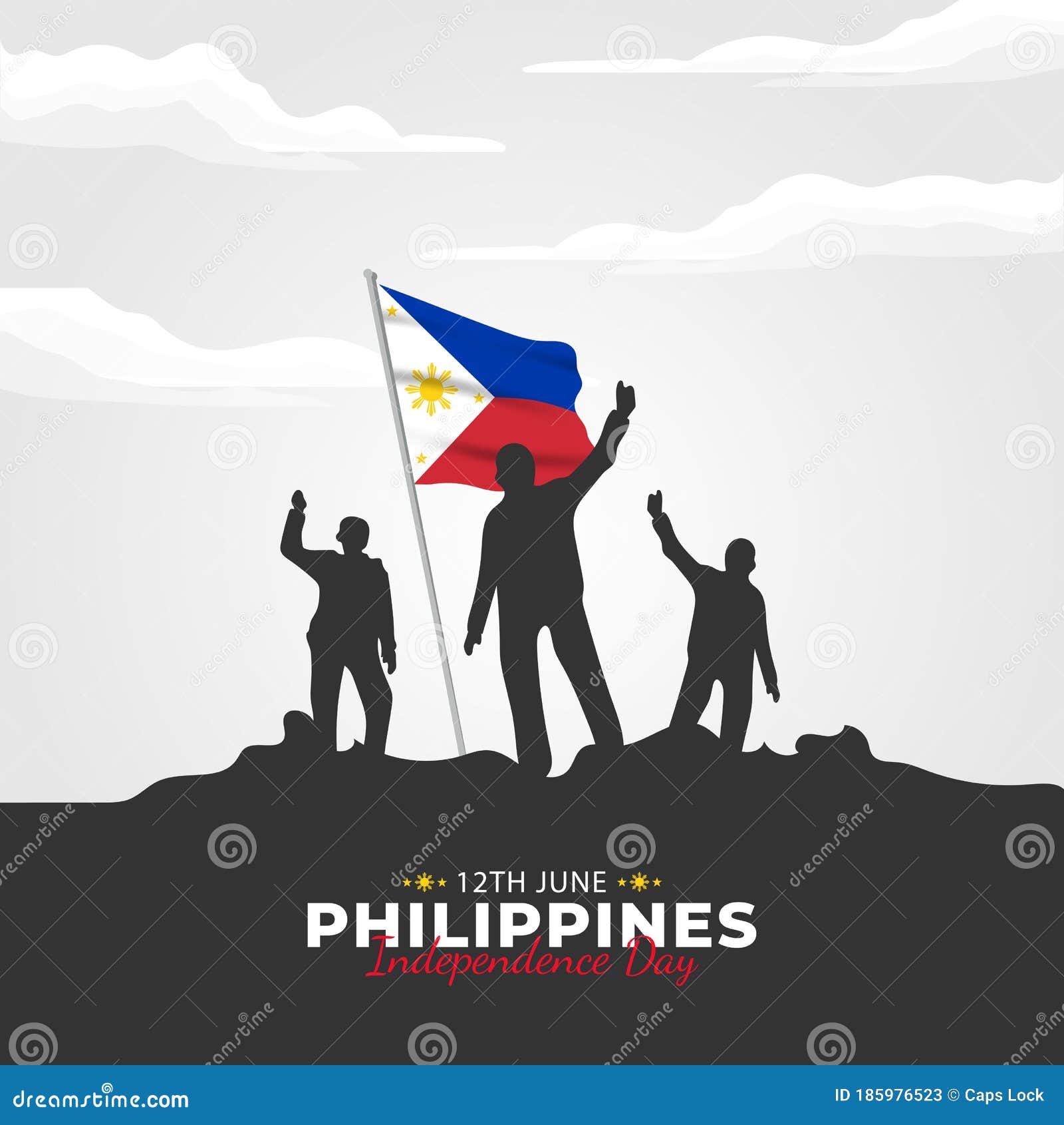 Filipino Araw Ng Kalayaan Translate Philippine Independence Day Happy National Holiday Celebrated Annually On June 12 In Stock Vector Illustration Of Sign Celebrate
