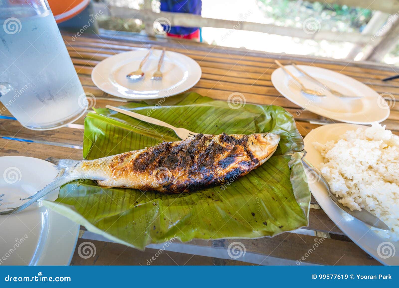 Filipino Favorite Fish Grilled Bangus - Milkfish Stock Image - Image of