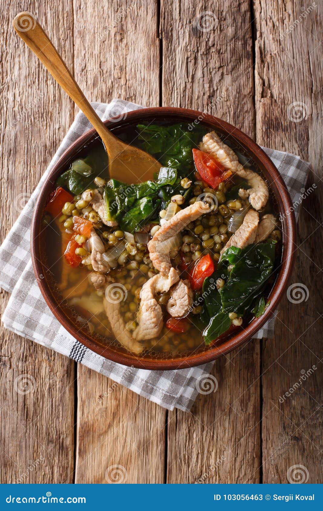 Filipino Ginisang Munggo is a Delicious Mung Bean Stew Flavored. Stock ...