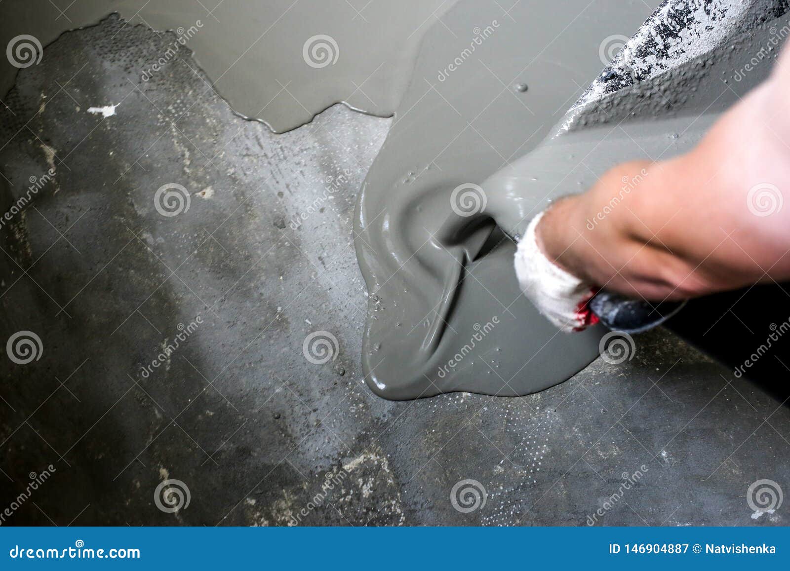 Fill Screed Floor Repair And Furnish Stock Image Image Of Mortar