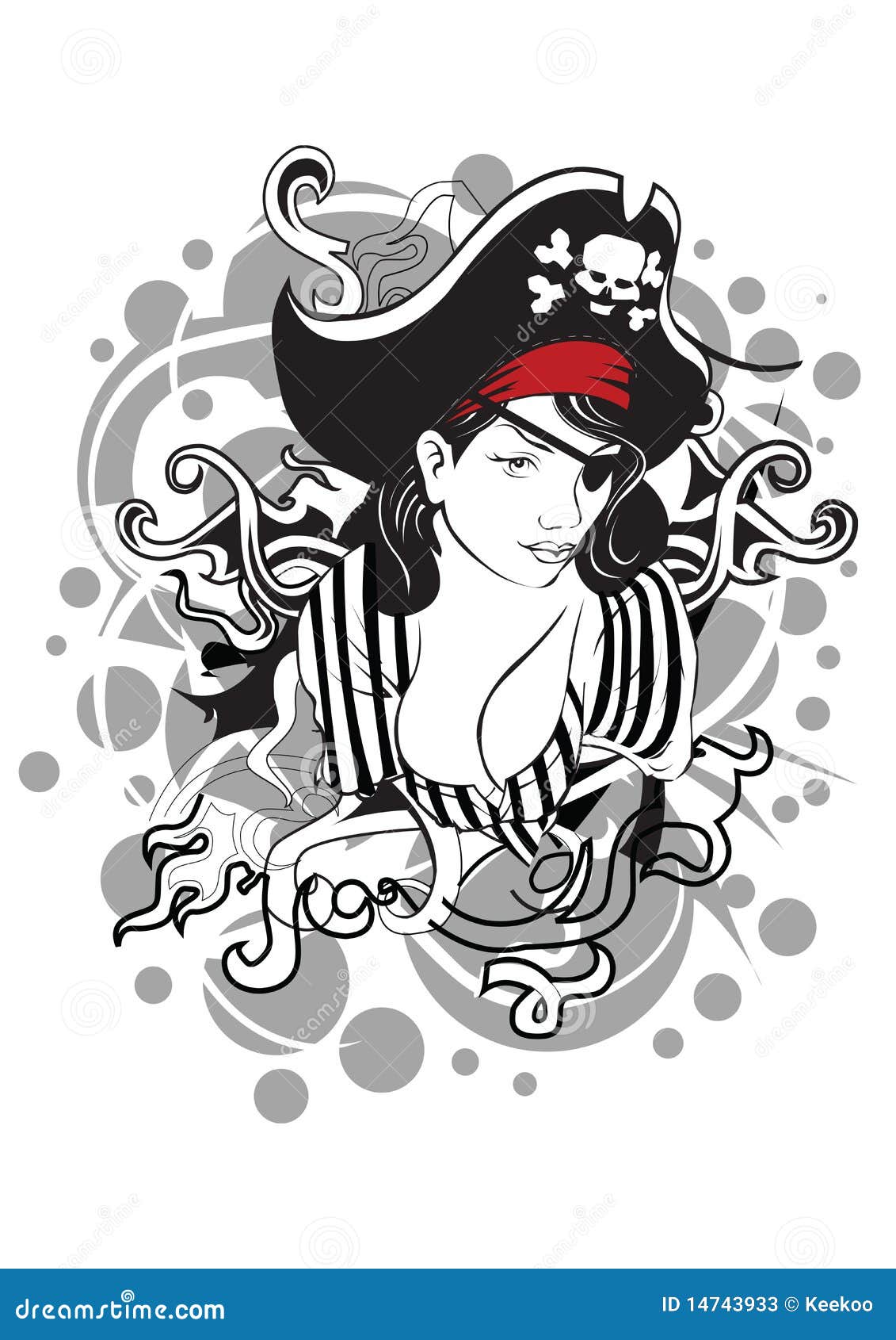 Pirate fille à dessiner * Modèle exclusif * - Zebra textiles