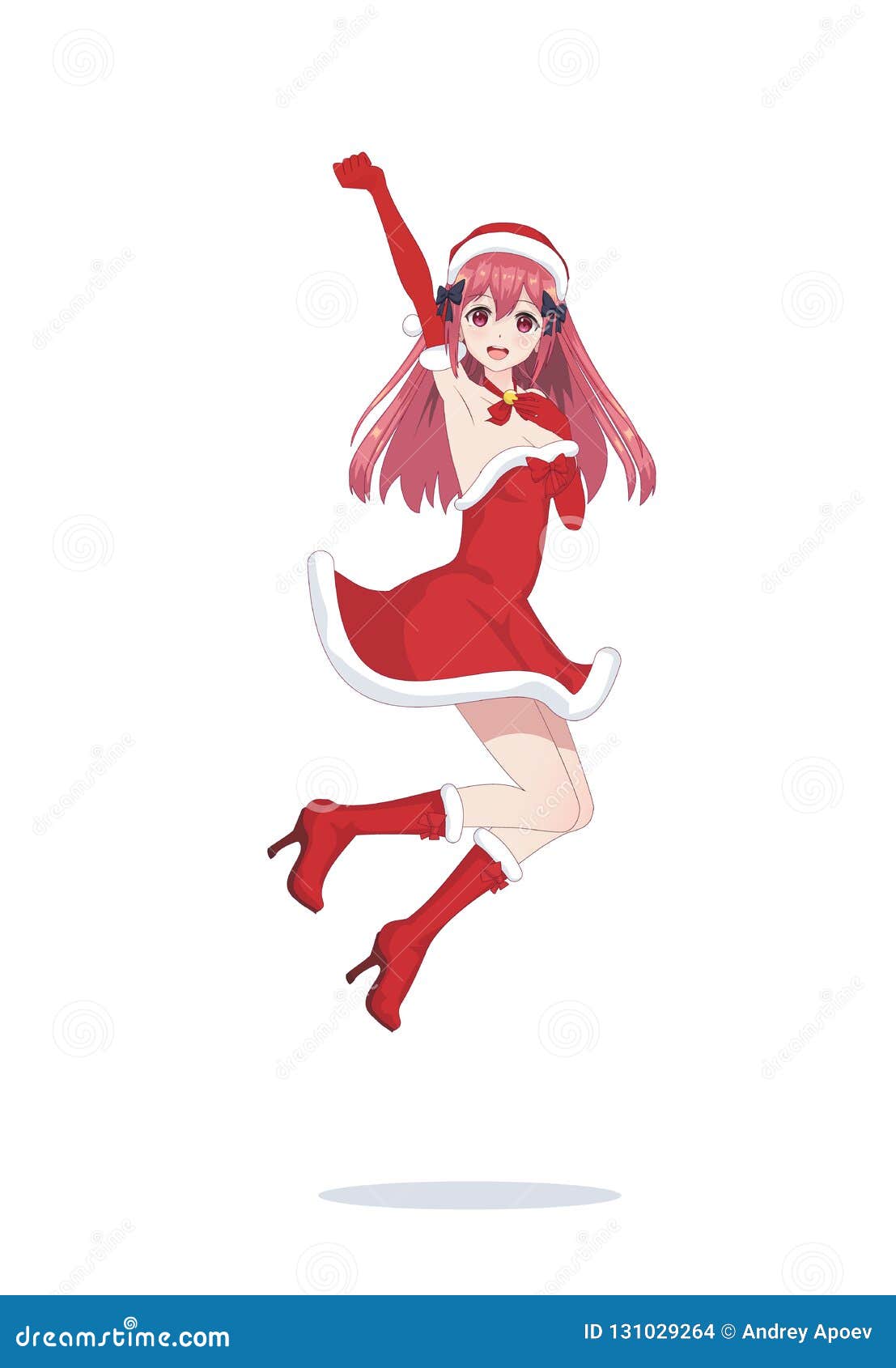 Fille Joyeuse De Manga D Anime Comme Santa Claus Dans Un Saut Illustration De Vecteur Illustration Du Tissu Joyeux Fille Joyeuse De Manga D Anime Comme Santa Claus Dans Un Saut Illustration De Vecteur Illustration Du Tissu Joyeux