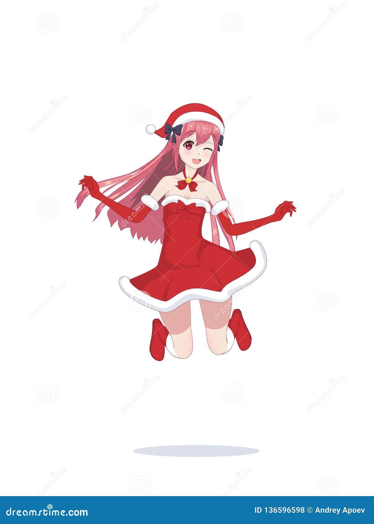 Fille Joyeuse De Manga D Anime Comme Santa Claus Dans Un Saut Illustration De Vecteur Illustration Du Regarder Caractere Fille Joyeuse De Manga D Anime Comme Santa Claus Dans Un Saut Illustration De Vecteur Illustration Du Regarder Caractere