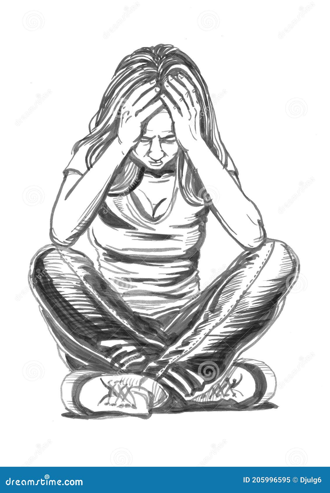 Depression Ado Triste Dessin Triste