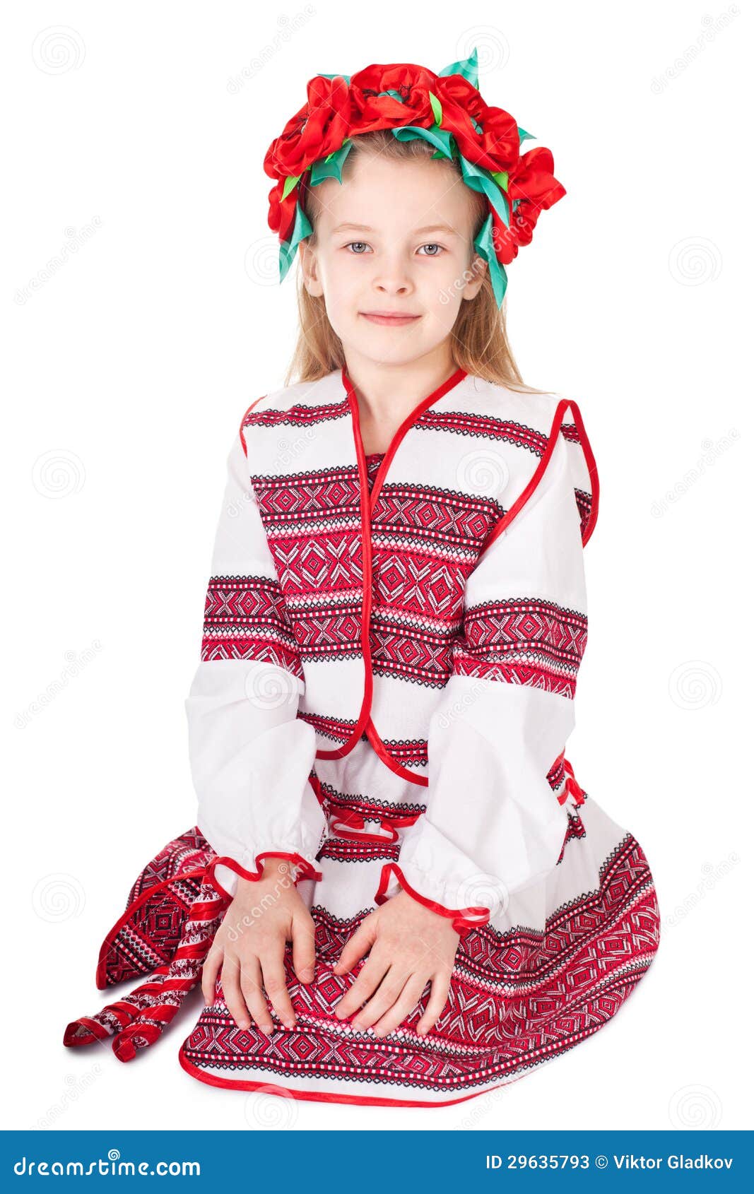 Fille Ukrainienne Dans Le Costume National Image stock Image du