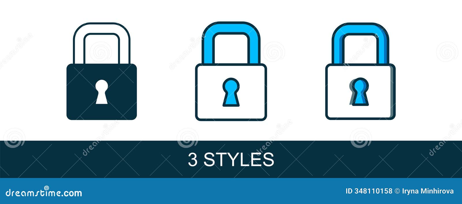 filled outline lock icon  on white background. padlock sign. security, safety, protection, privacy concept