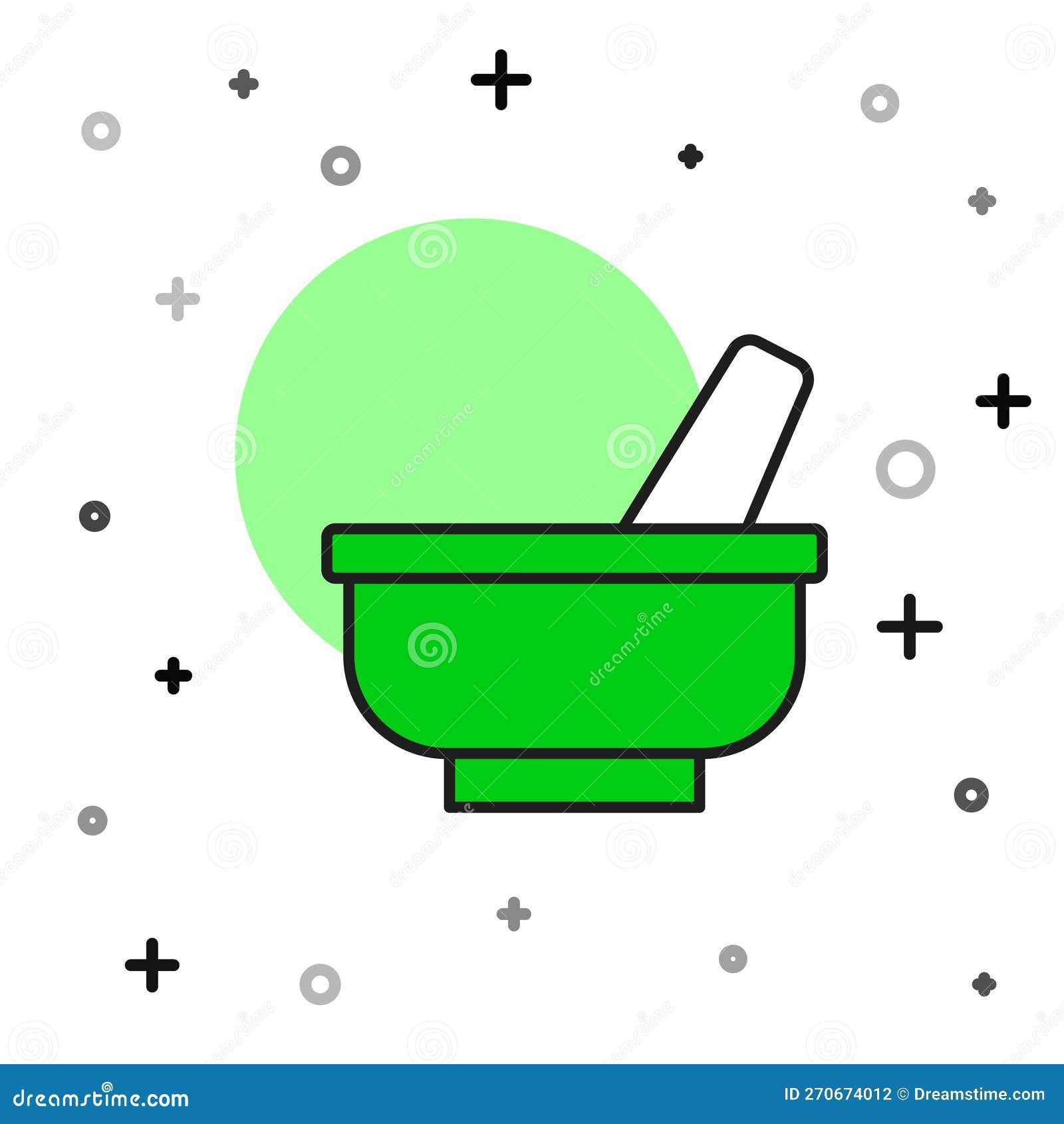 Filled Outline Mortar and Pestle Icon Isolated on White Background