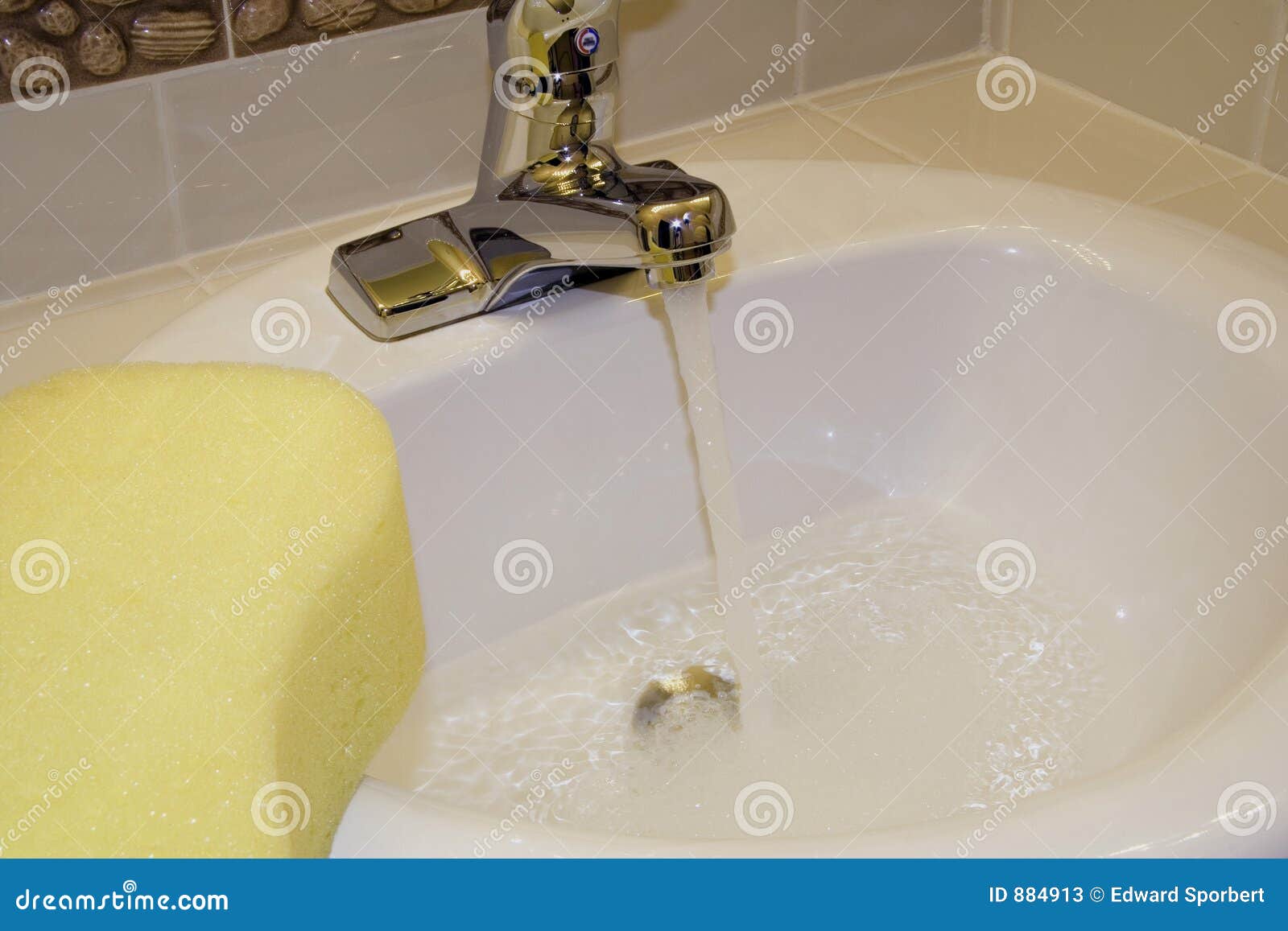 Filled Sink stock image. Image of bathing, luxury, indoors 884913