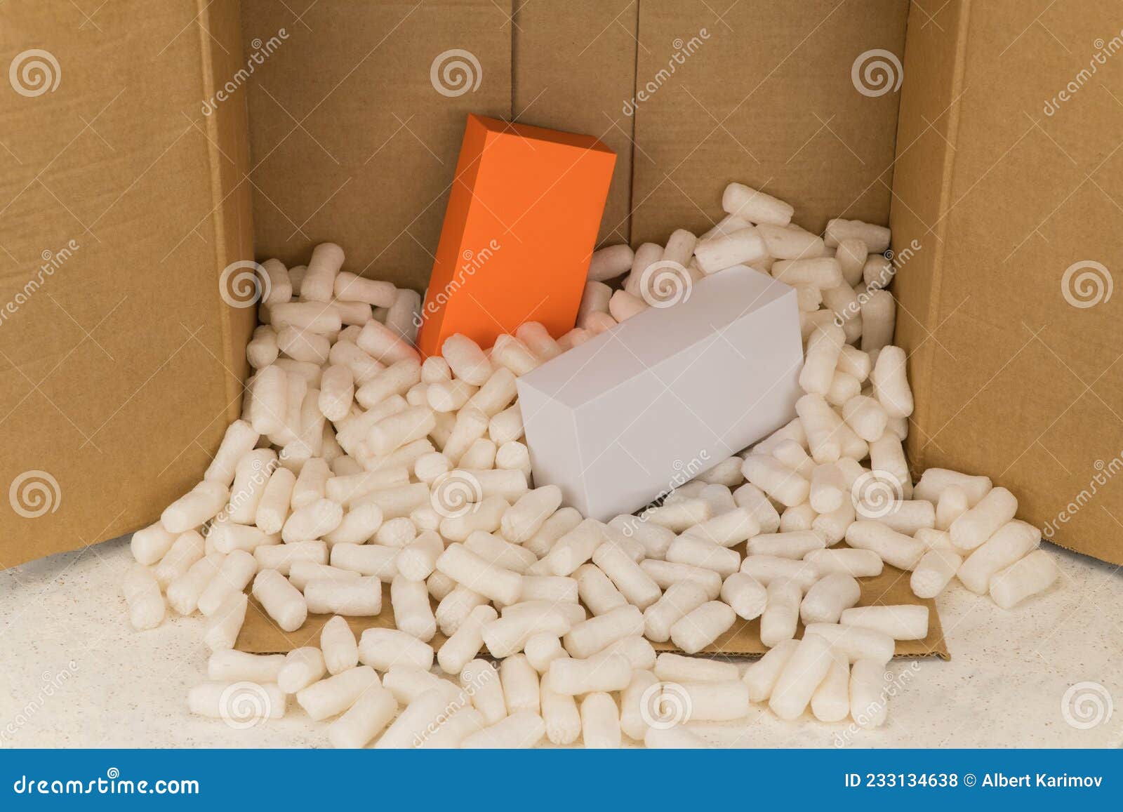 Filler for packaging stock photo. Image of delivery 233134638