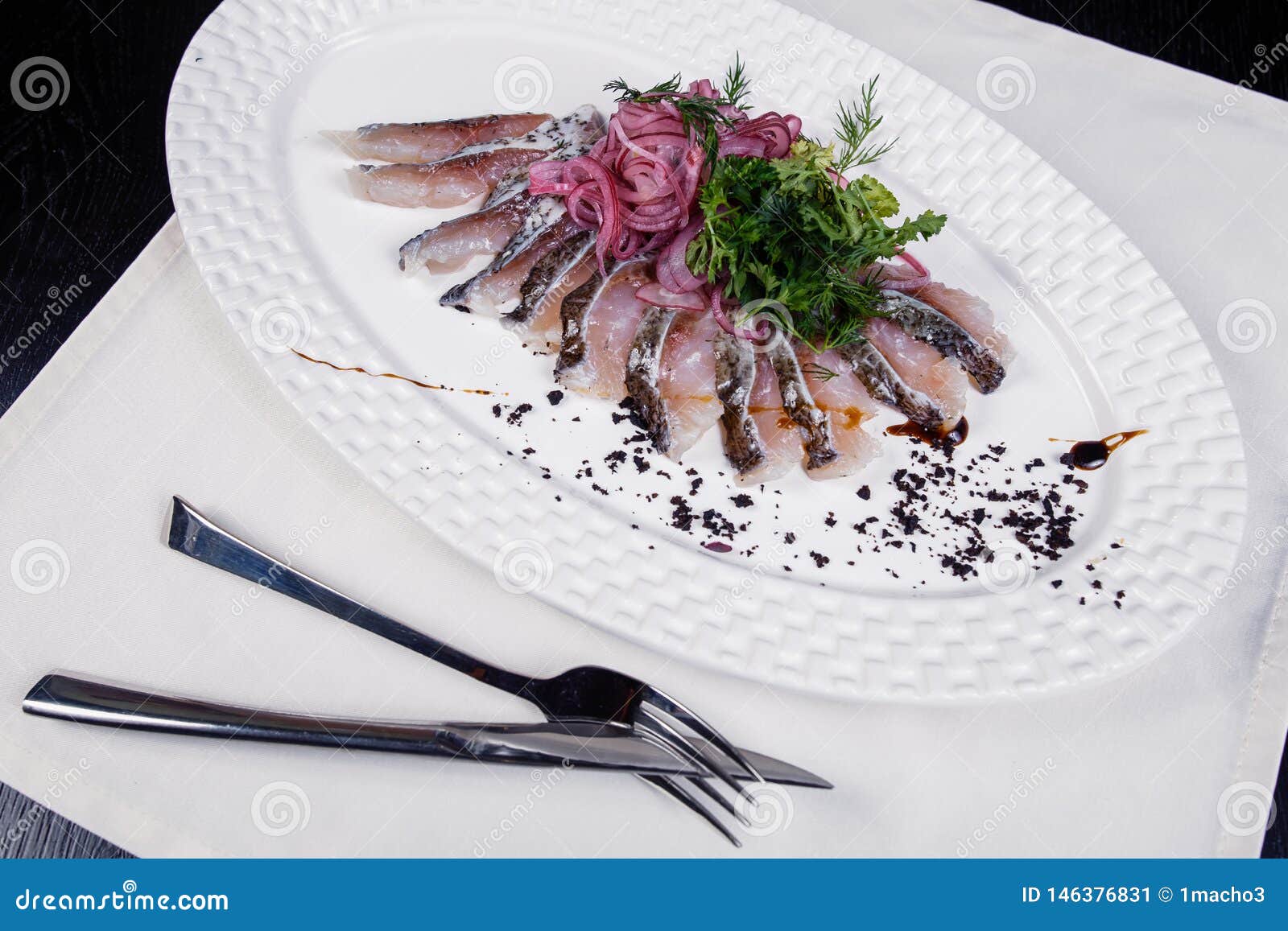 Fillet of Fish with Onions and Dill Stock Image Image of gourmet, delicious 146376831