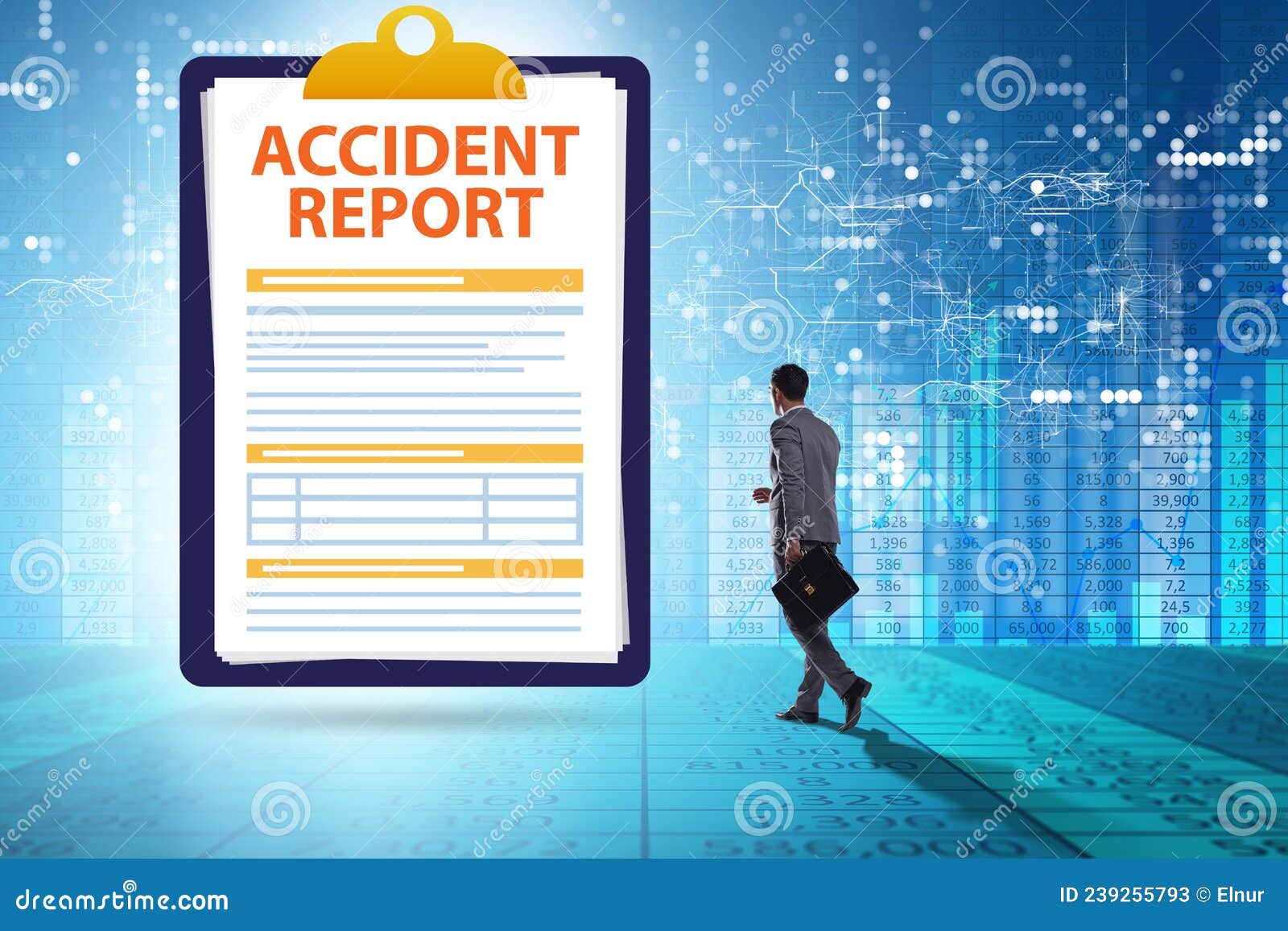 Filling in Accident Report in Insurance Concept Stock Image Image of