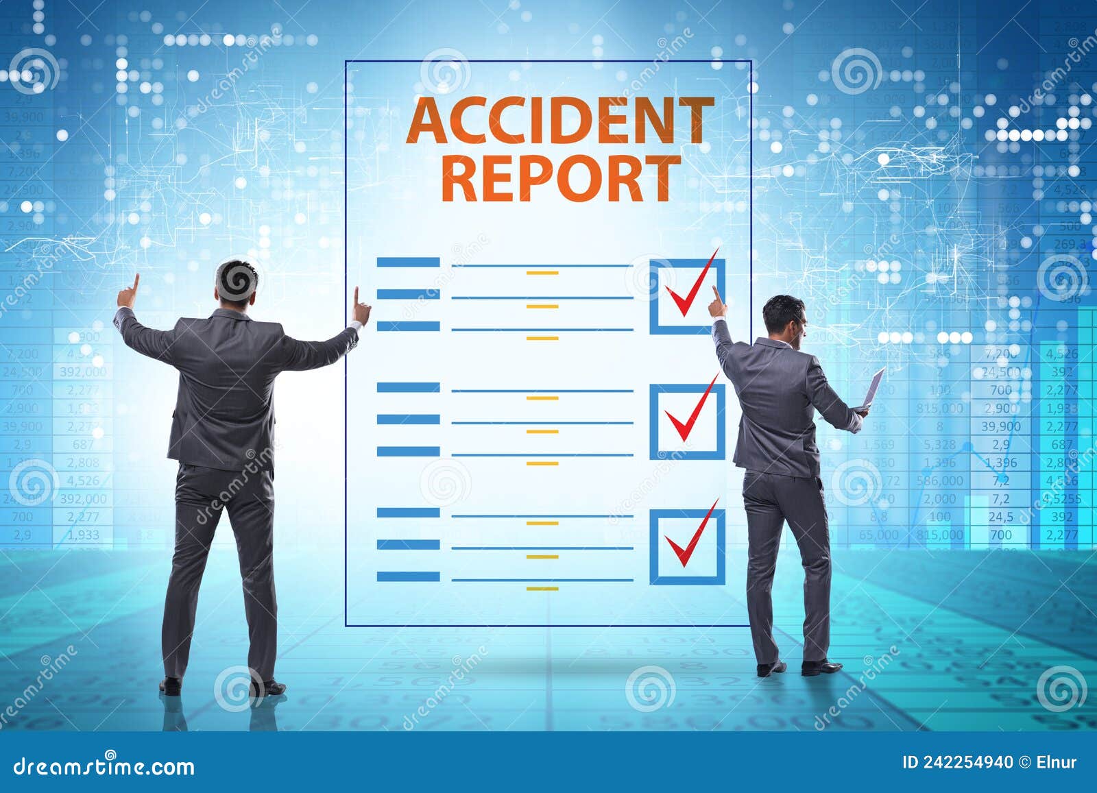 Filling in Accident Report in Insurance Concept Stock Photo Image of