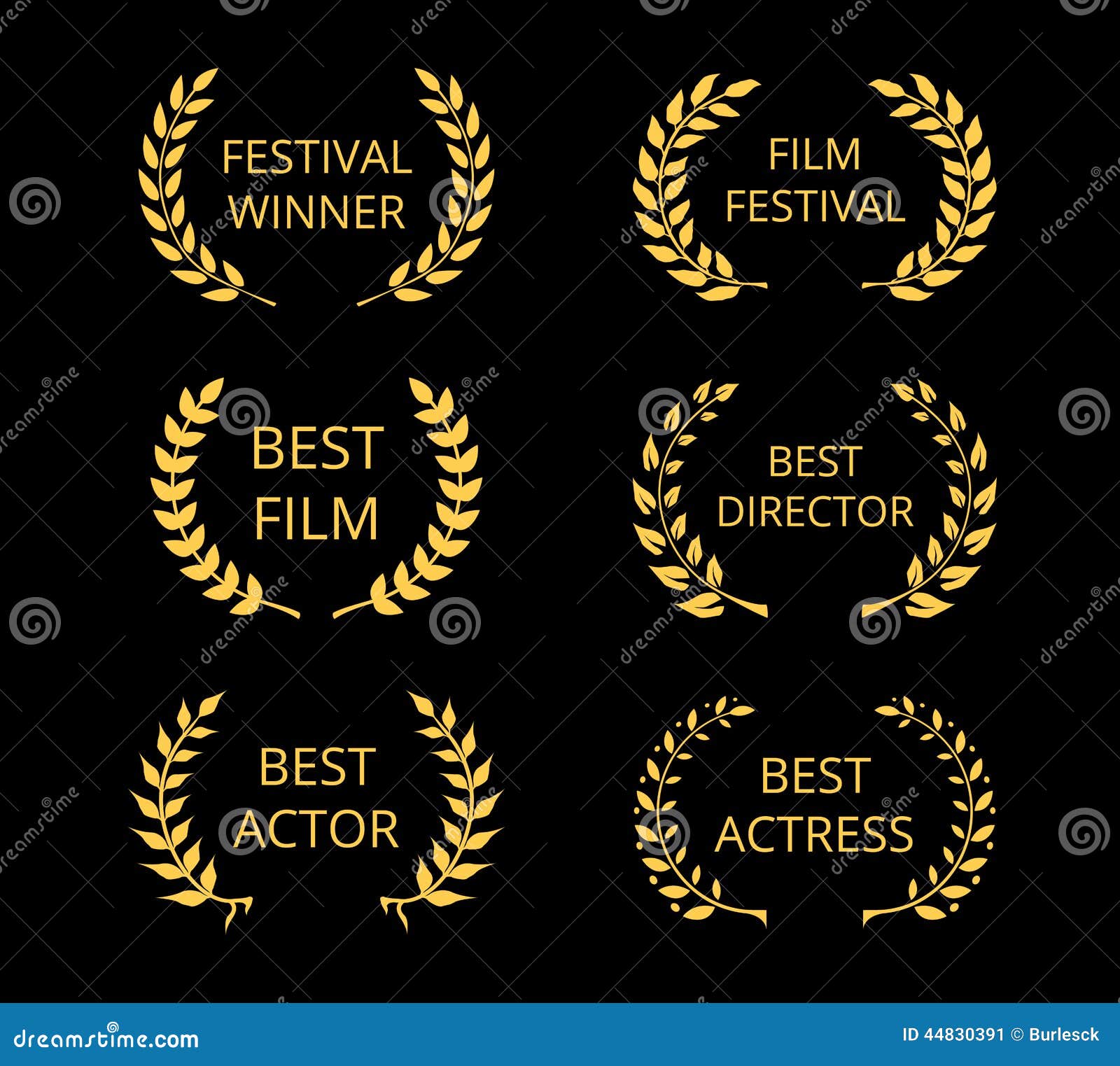 Film Awards Stock Vector - Image: 44830391