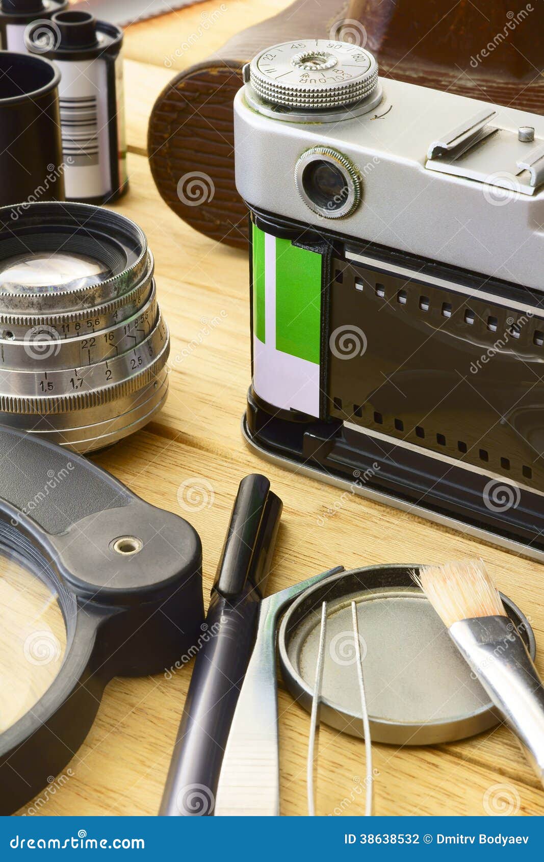 Film Camera and Accessories Stock Photo Image of megapixel