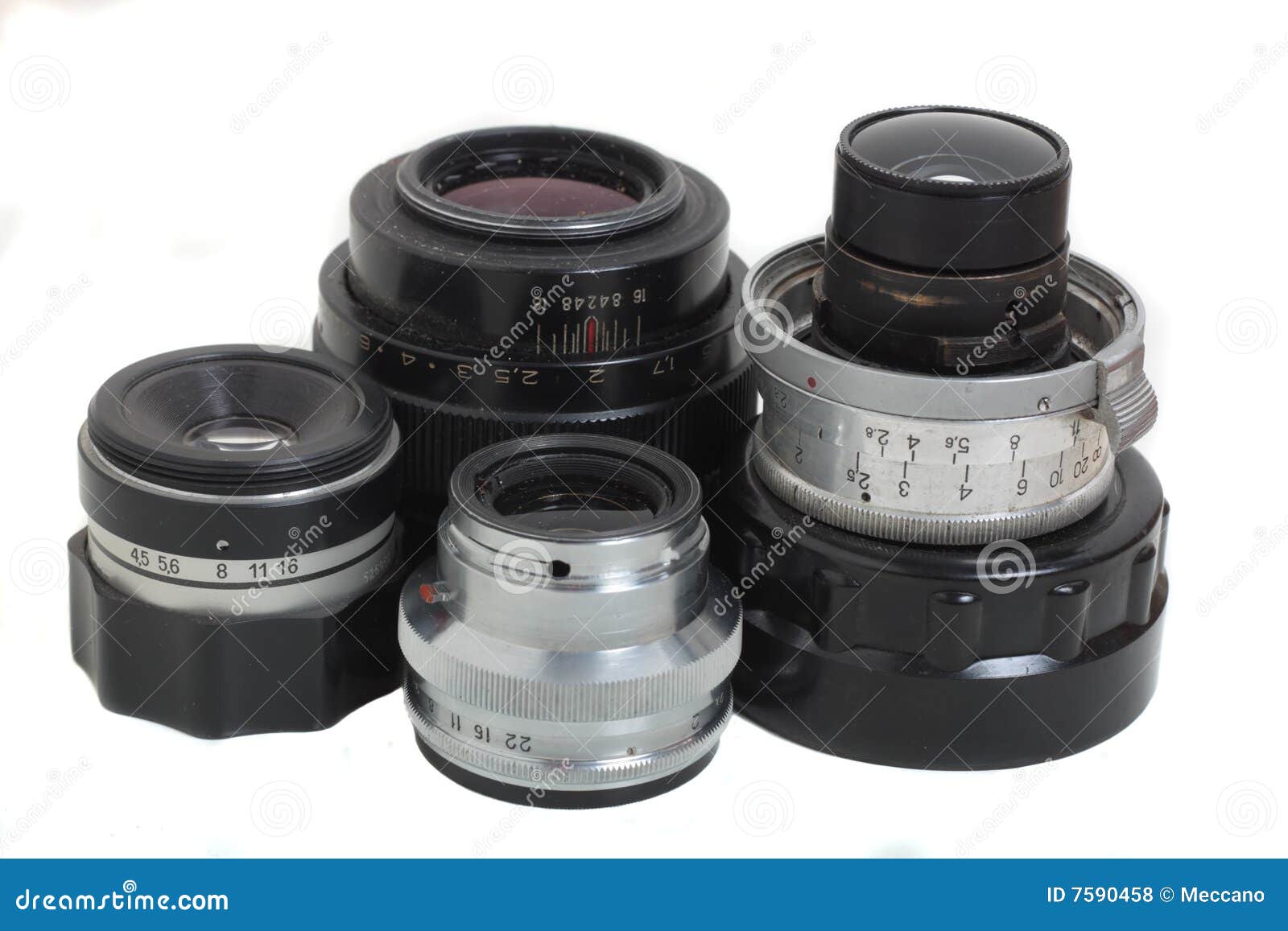 Film camera lenses stock photo. Image of camera, film 7590458