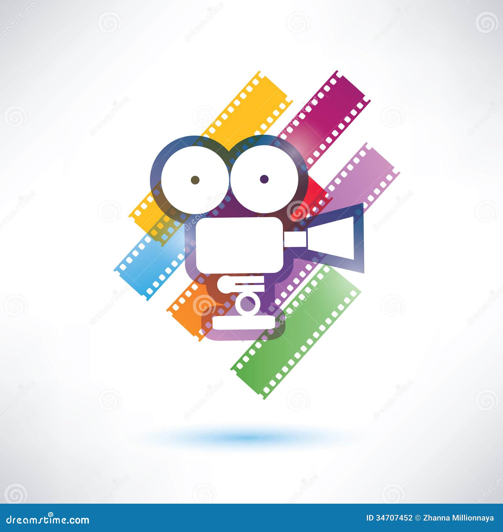 Film and camera symbol stock vector. Illustration of camera 34707452