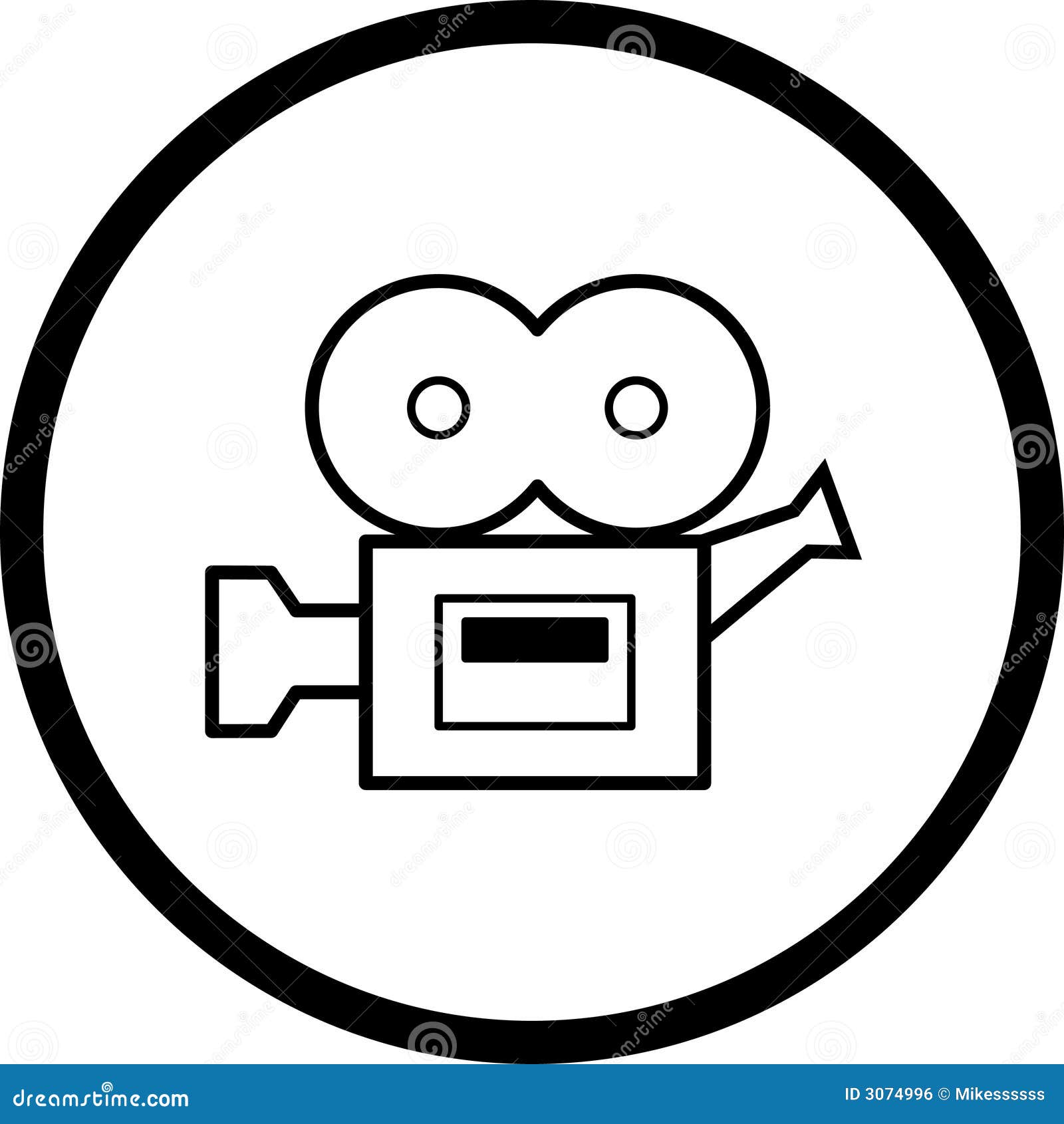 Film camera vector symbol stock vector. Illustration of technology
