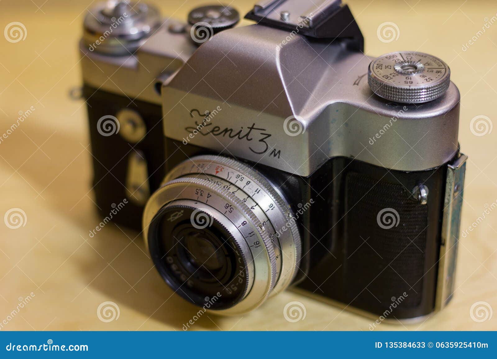 Film camera Zenit3M editorial stock photo. Image of focus 135384633