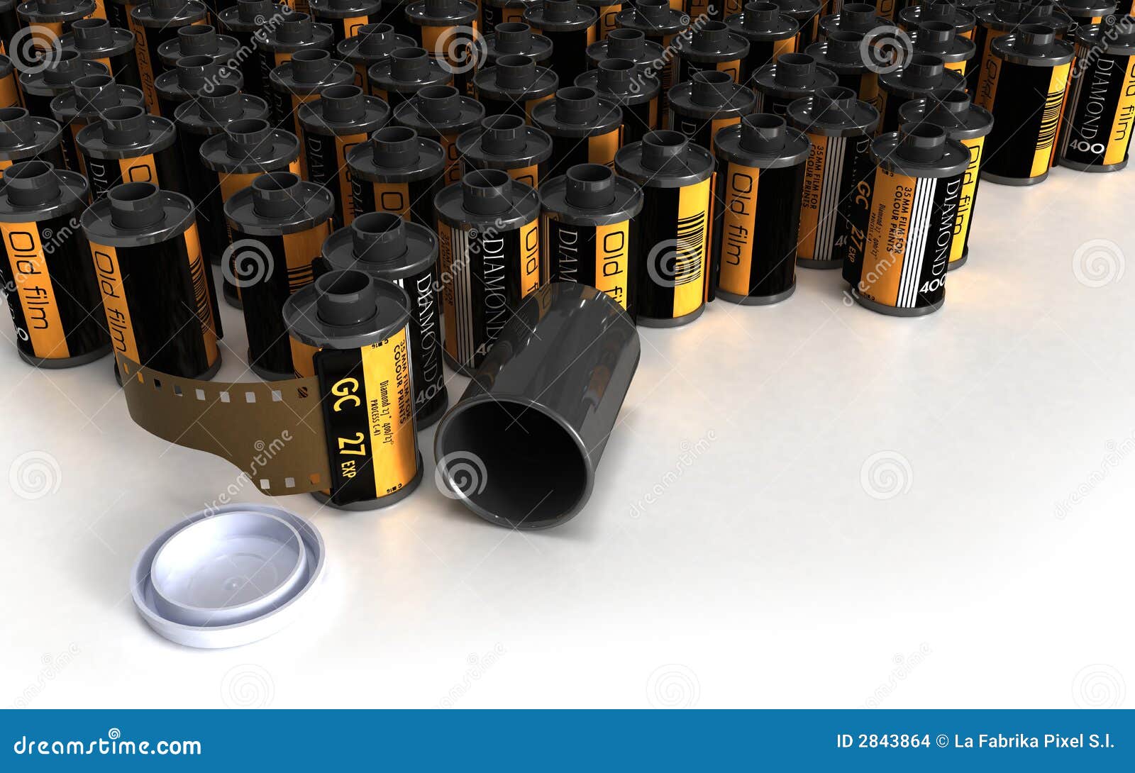 Film canister for camera stock illustration. Illustration of material