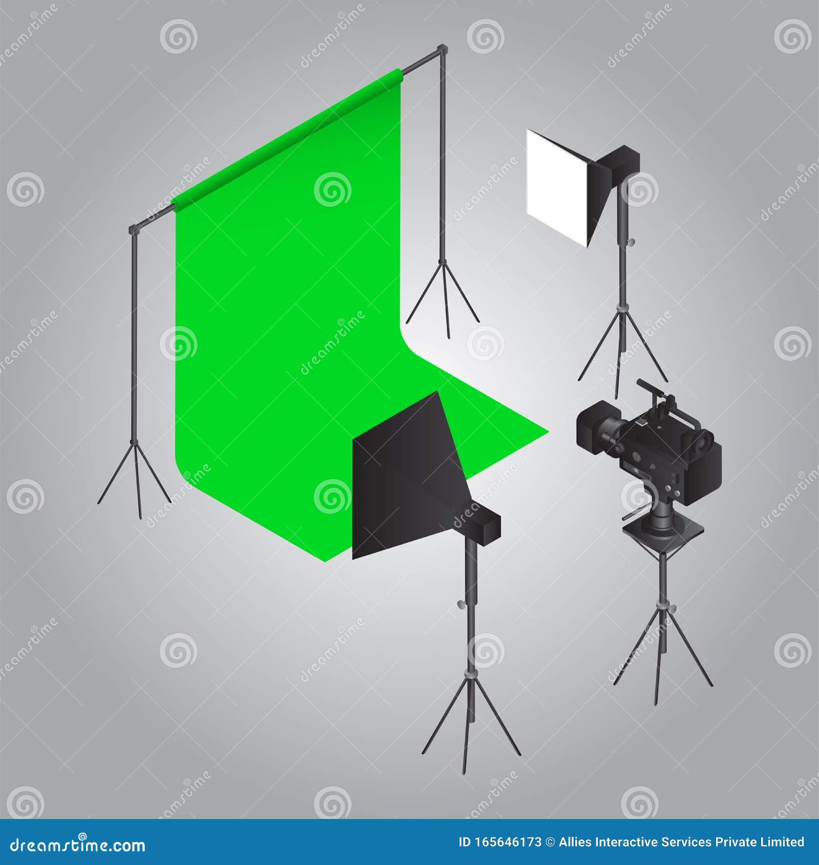 équipement De Lumière Studio Pour Photo Ou Film Vidéo Photo stock