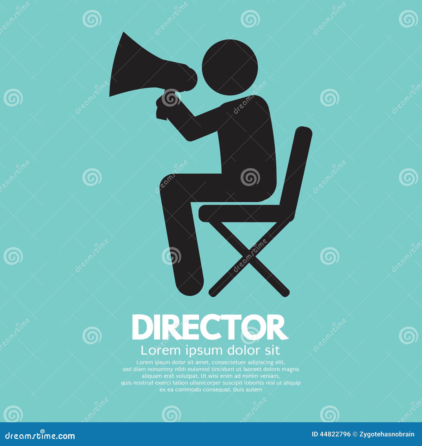 Film Director Symbol Graphic Vector Illustration