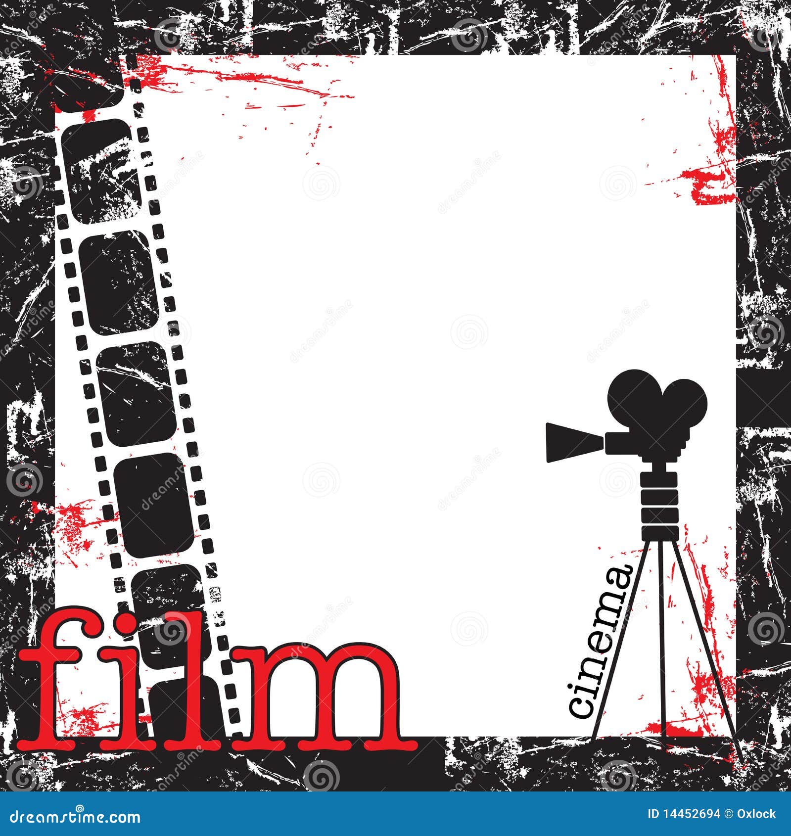 Film frame stock vector. Illustration of hollywood, equipment - 14452694