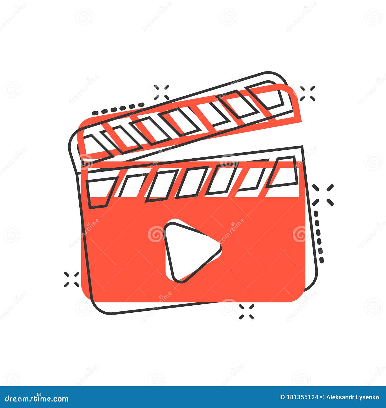 Film Icon in Comic Style. Movie Cartoon Vector Illustration on White Isolated Background Stock Vector - Illustration of play, motion: 181355124 Film Icon in Comic Style. Movie Cartoon Vector Illustration on White Isolated Background Stock Vector - Illustration of play, motion: 181355124