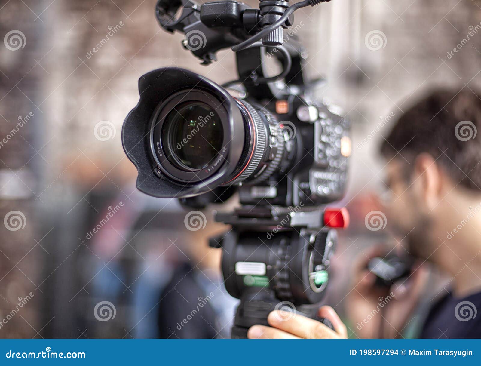 Digital Television Camera Filming a Symphony Orchestra Stock Photo ...