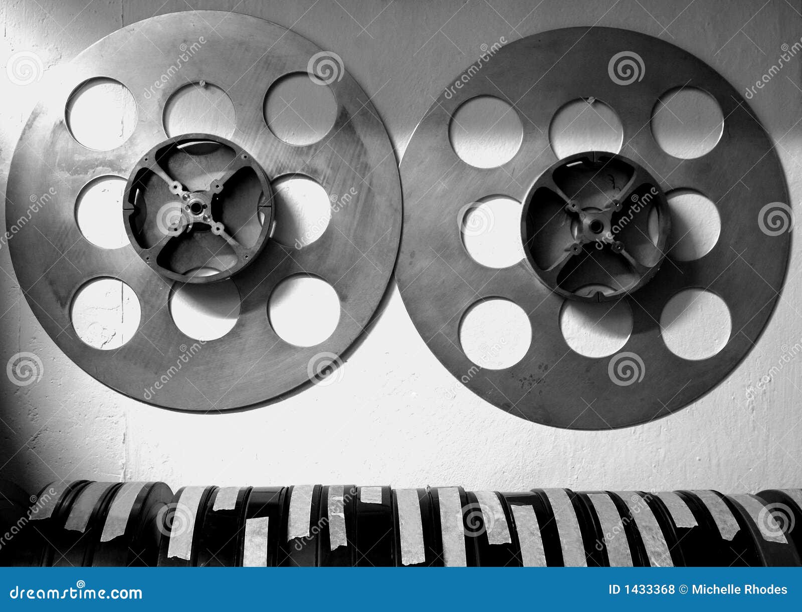Film Plates and Cans stock photo. Image of theatre, disc 1433368